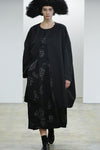 FLORAL BROCADE DRESS IN BLACK, SS25