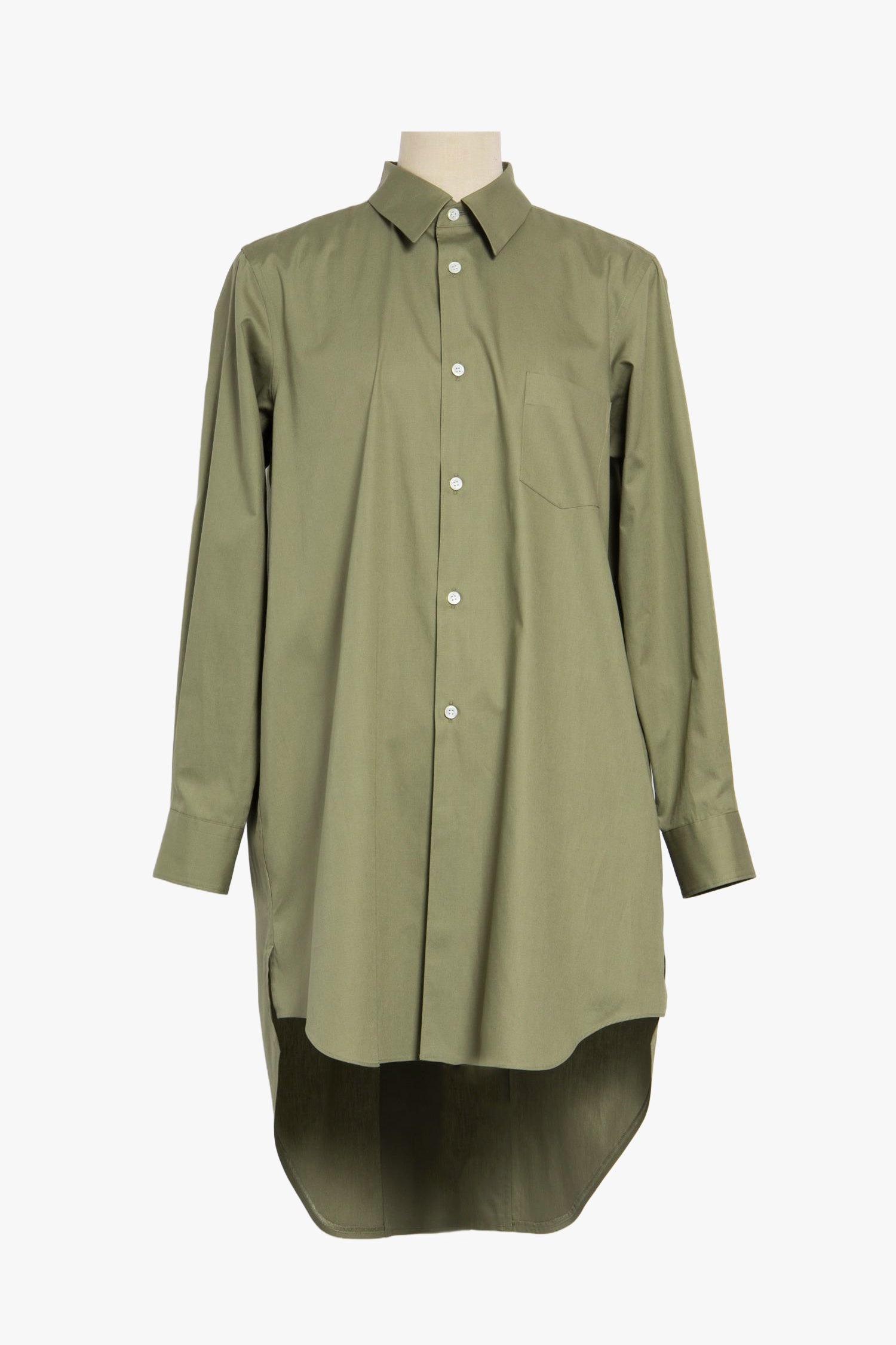 LONG SHIRT IN OLIVE, SS25