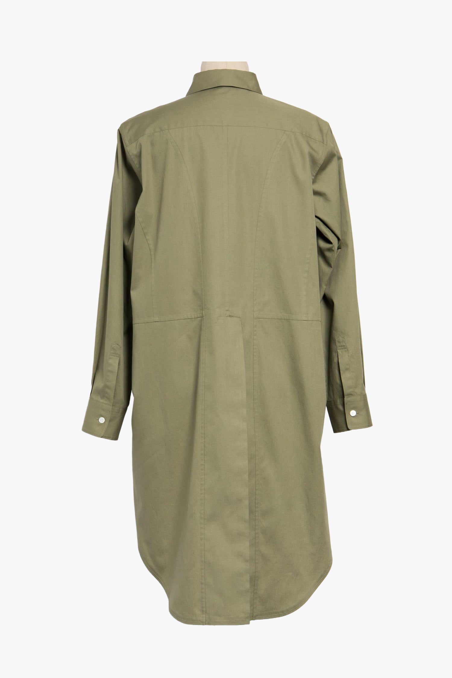 LONG SHIRT IN OLIVE, SS25