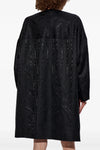 MOIRE PATTERN COAT IN BLACK, SS25