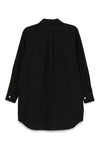 FRILL FRONT SHIRT IN BLACK,SS25