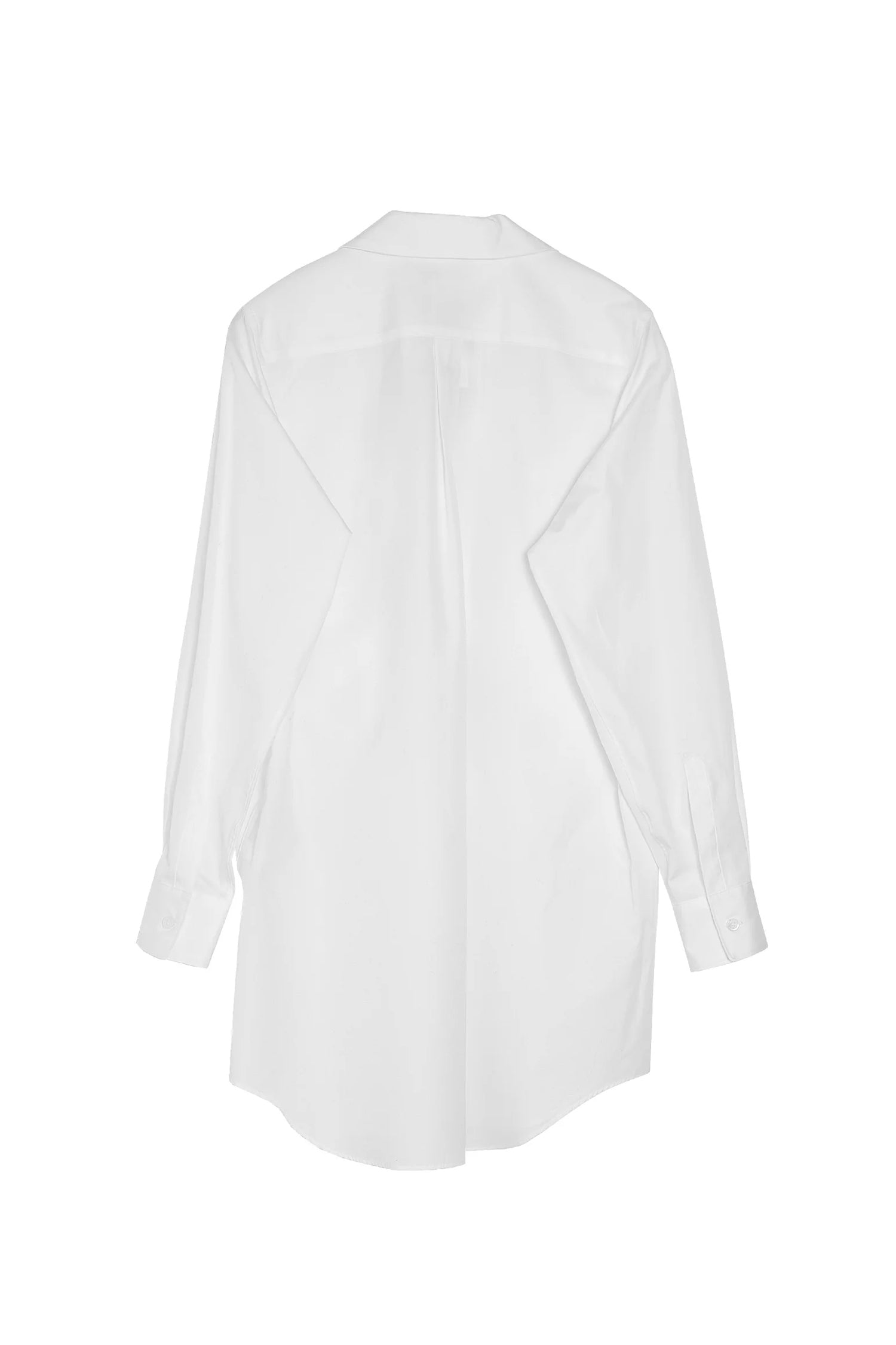 FRILL FRONT SHIRT IN WHITE, SS25