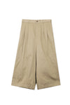 PLEATED WIDE LEG PANT IN BEIGE, SS25