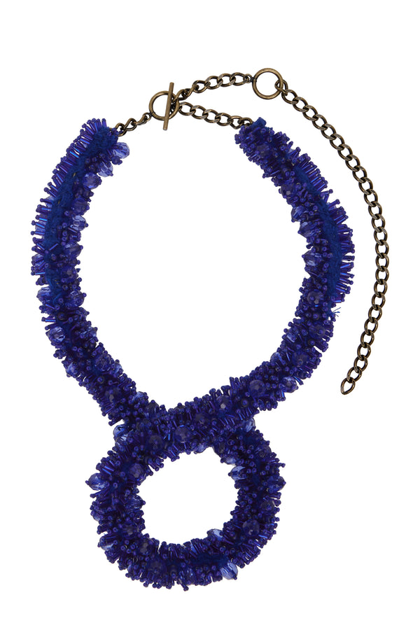 【AW25】DRIES VAN NOTEN アンティークビーズ ネックレス ブルー DVNFW24_Necklace_Blue_01_0e5d0
