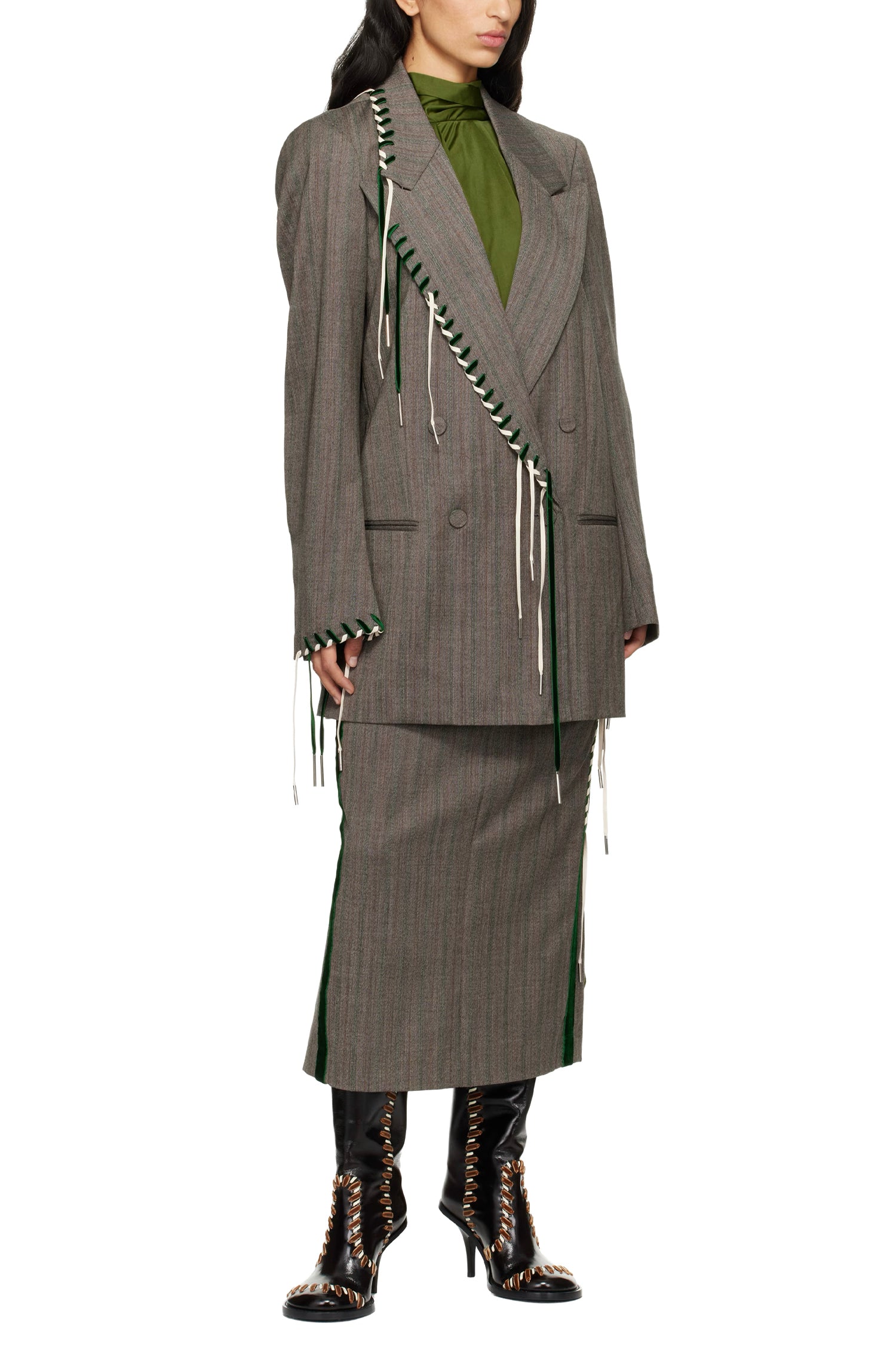 BLINK EMB JACKET IN GREY MELANGE, FW26