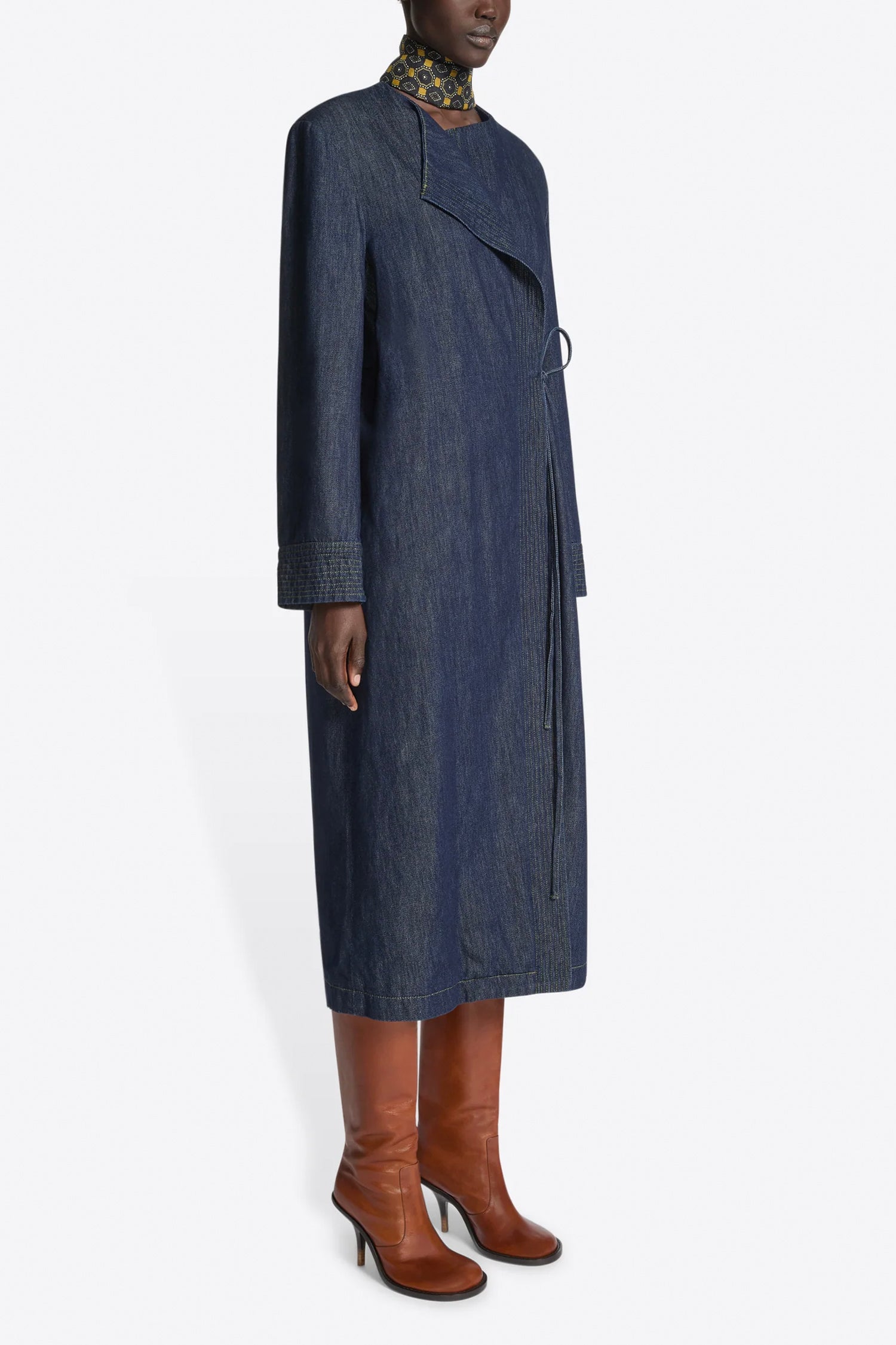 RIVLA DEN COAT IN INDIGO, FW26