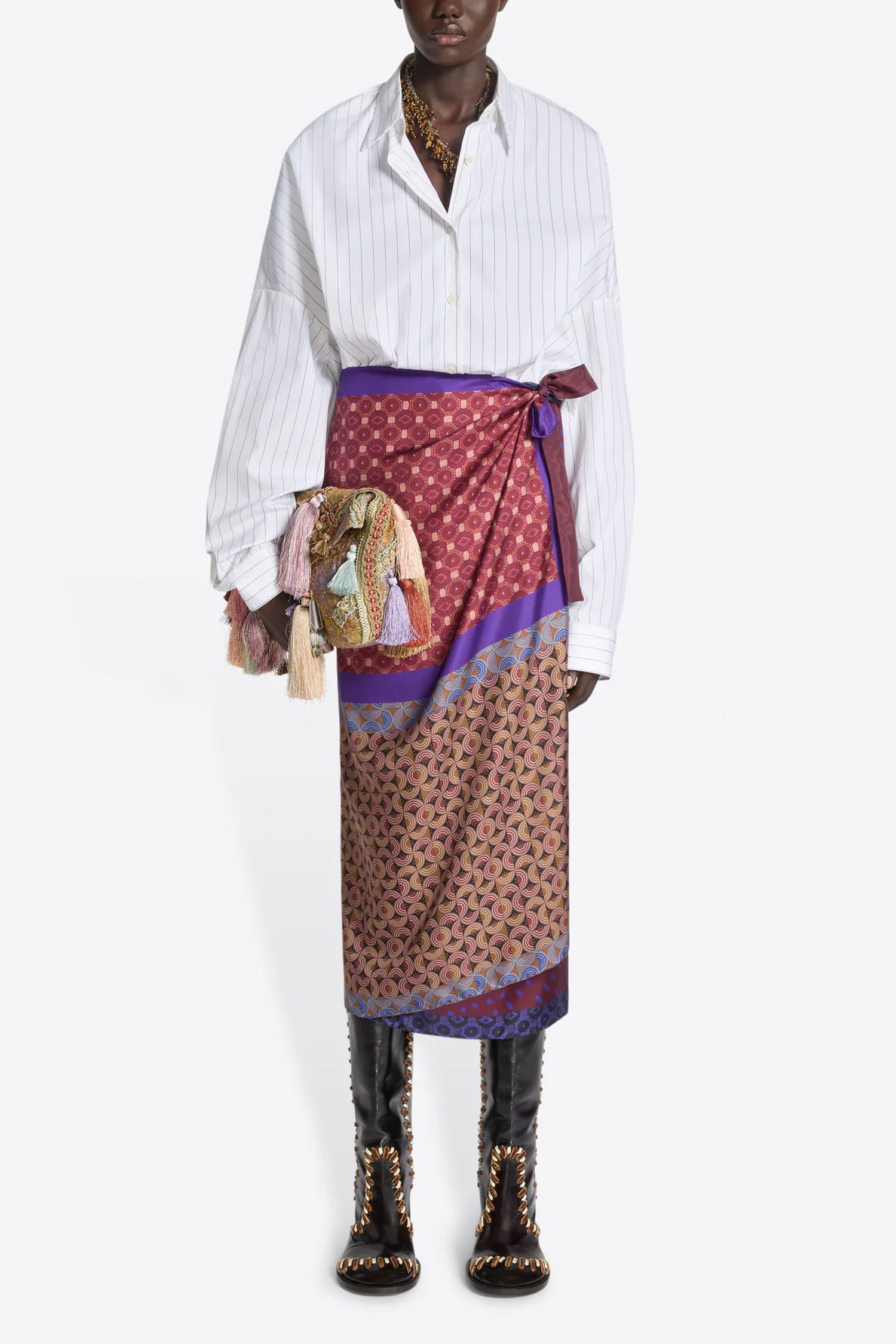SCARFY LONG SKIRT DESSIN B, FW26