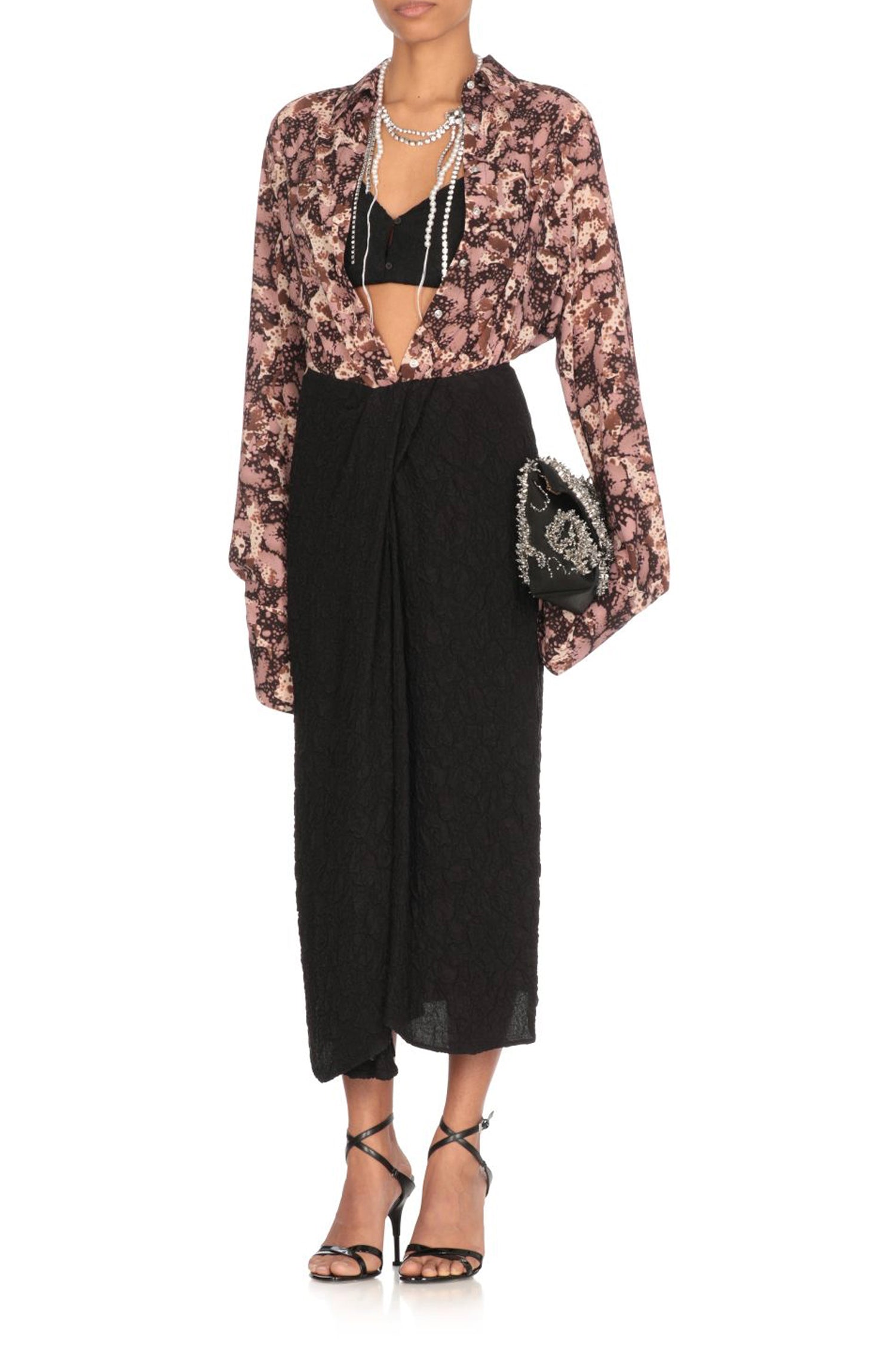 CELINA SHIRT IN DARK BROWN, SS25