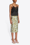 SATI SKIRT IN KHAKI PETAL PRINT, SS25