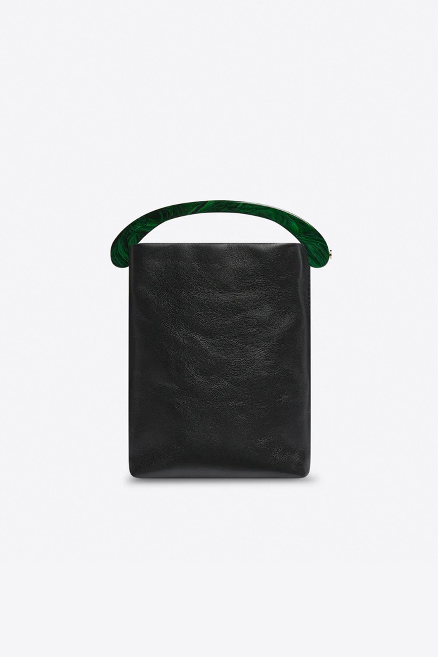 CRISP MICRO LEATHER BAG IN BLACK, SS26