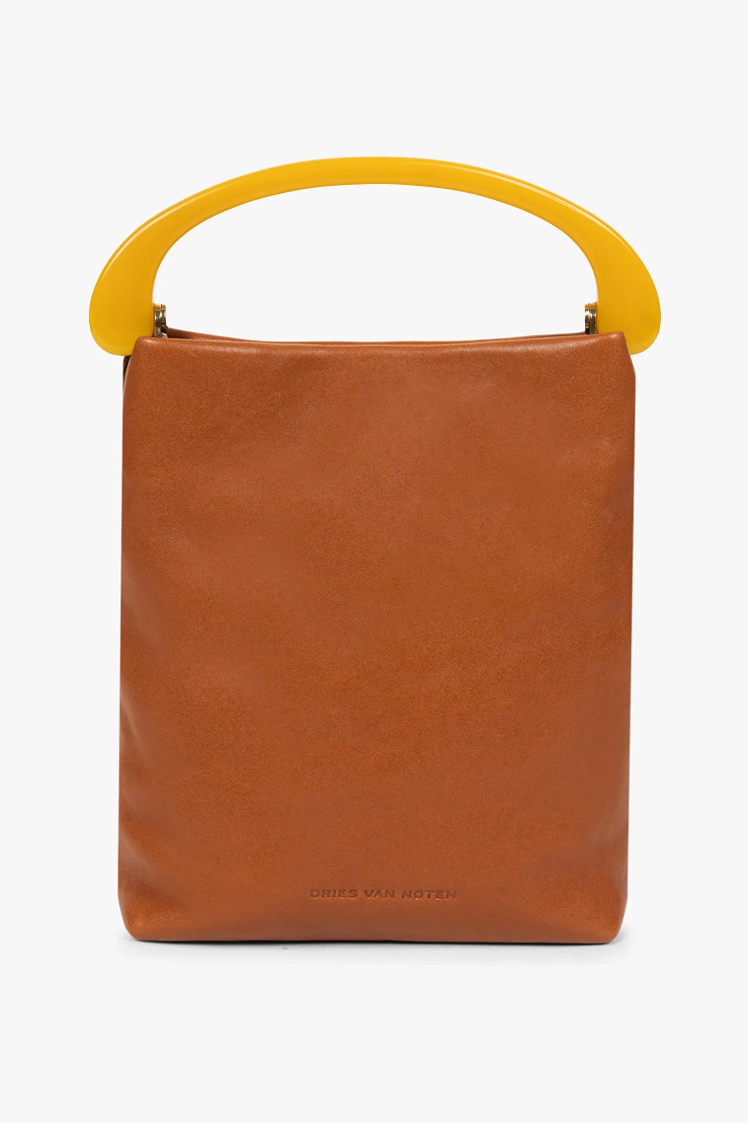 CRISP MICRO LEATHER BAG IN TAN, SS26
