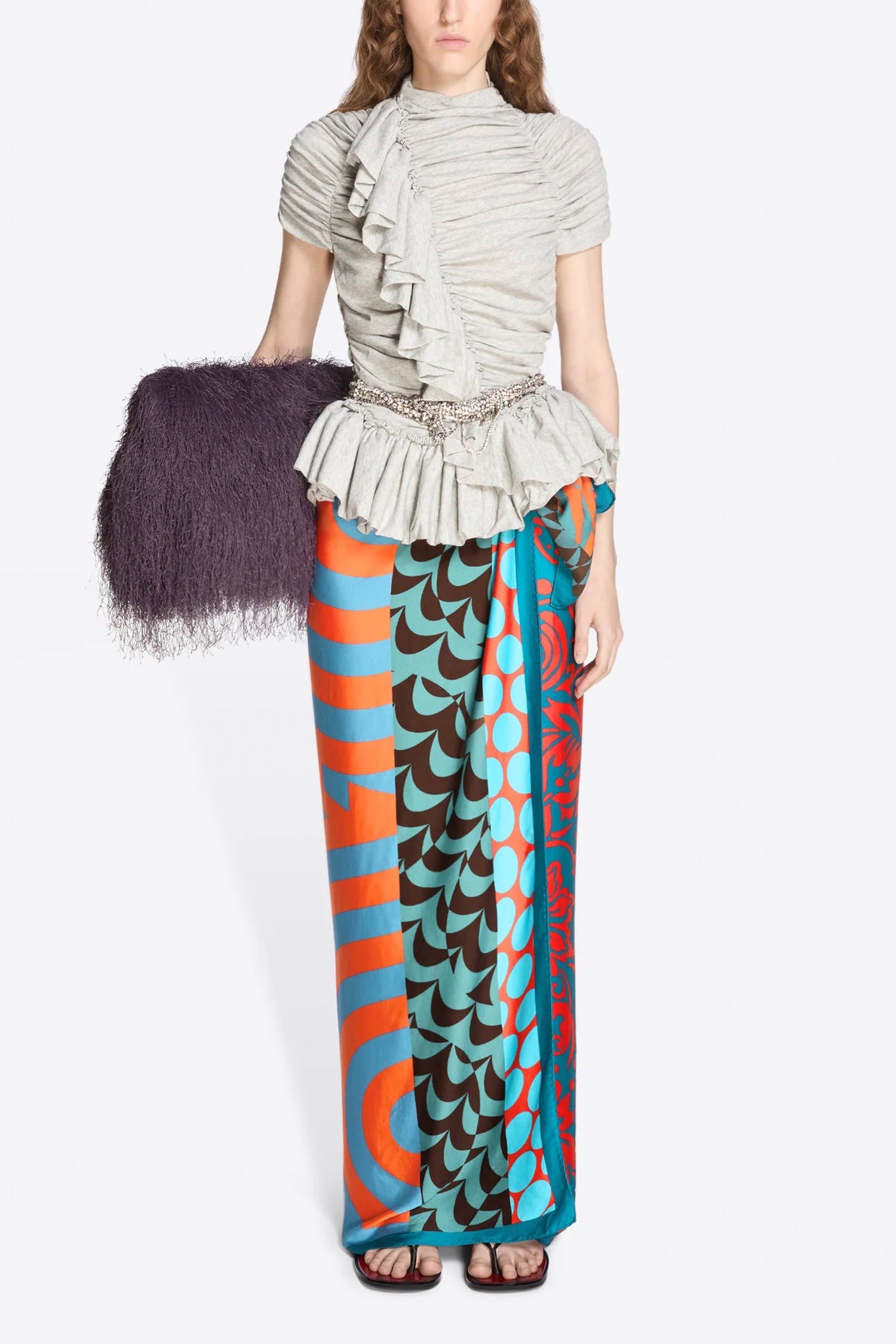 FLARA PAREO SCARF IN DESSIN A, SS26