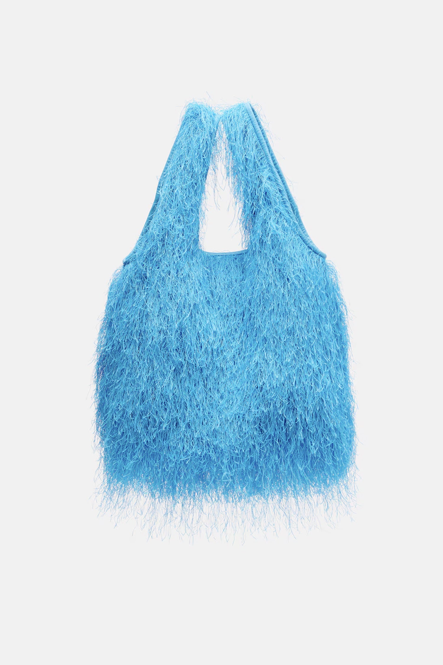 MINI RUFFLED TOTE BAG IN TURQUOISE, SS26