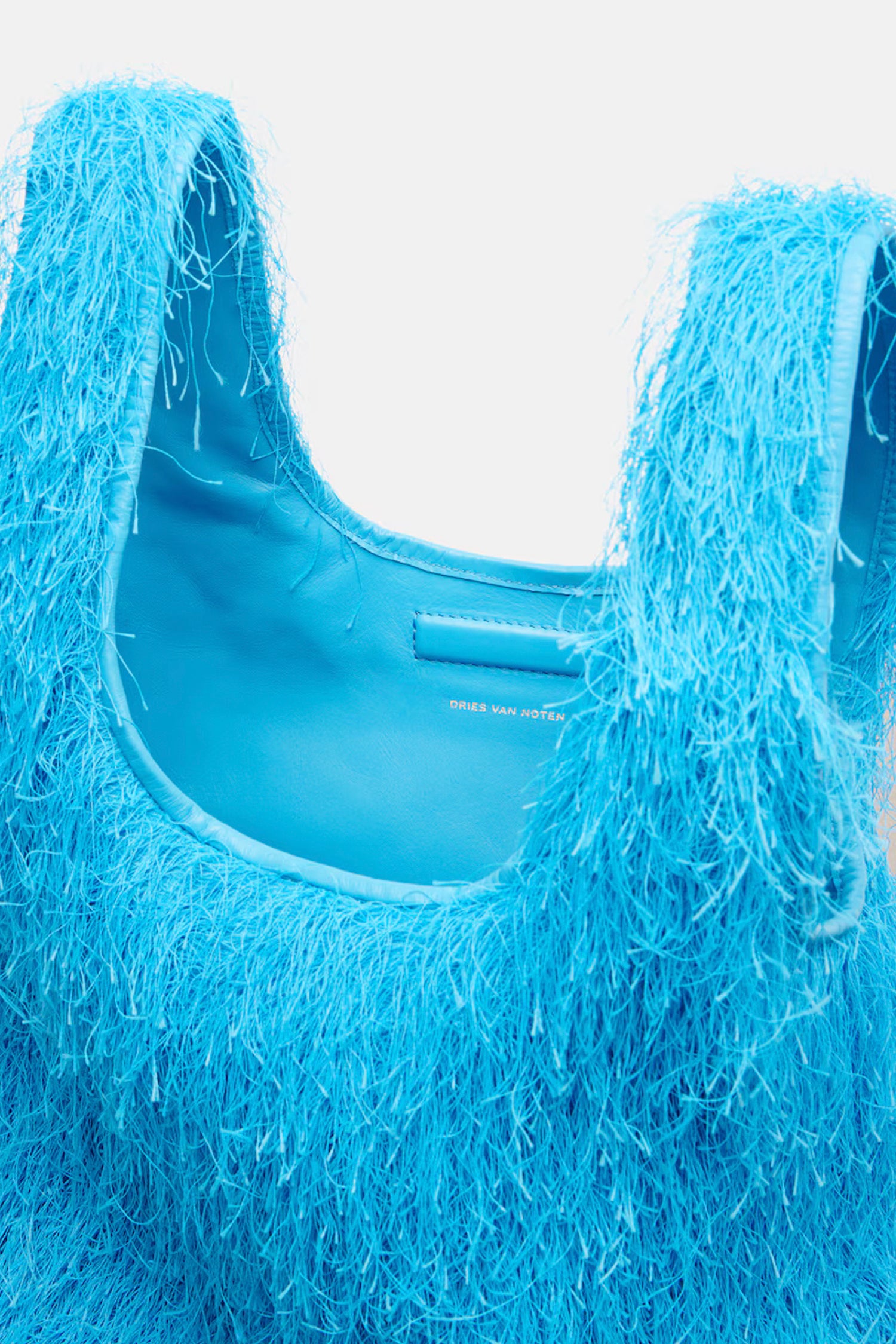 MINI RUFFLED TOTE BAG IN TURQUOISE, SS26
