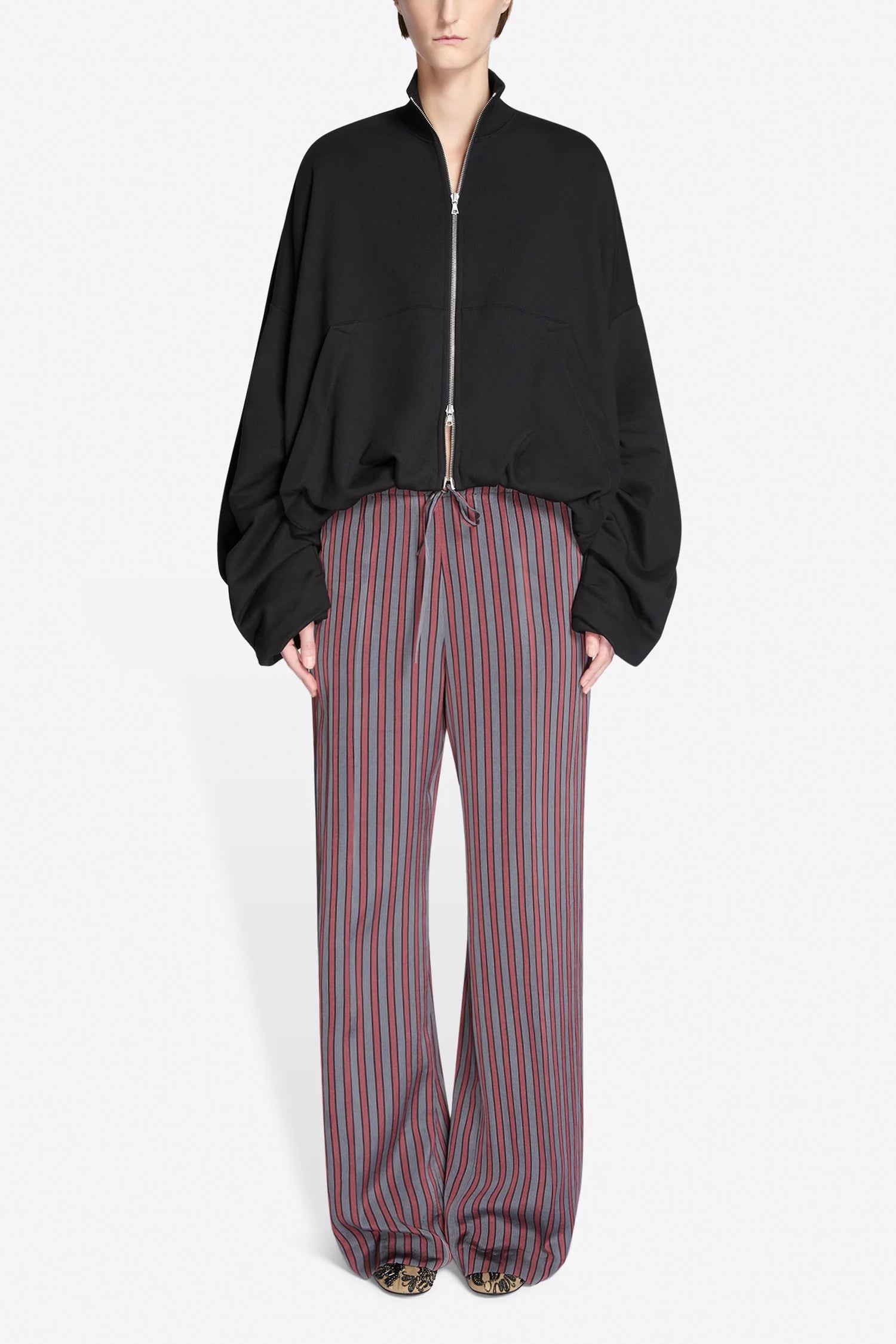 HAQUA ZIP JACKET IN BLACK, SS26