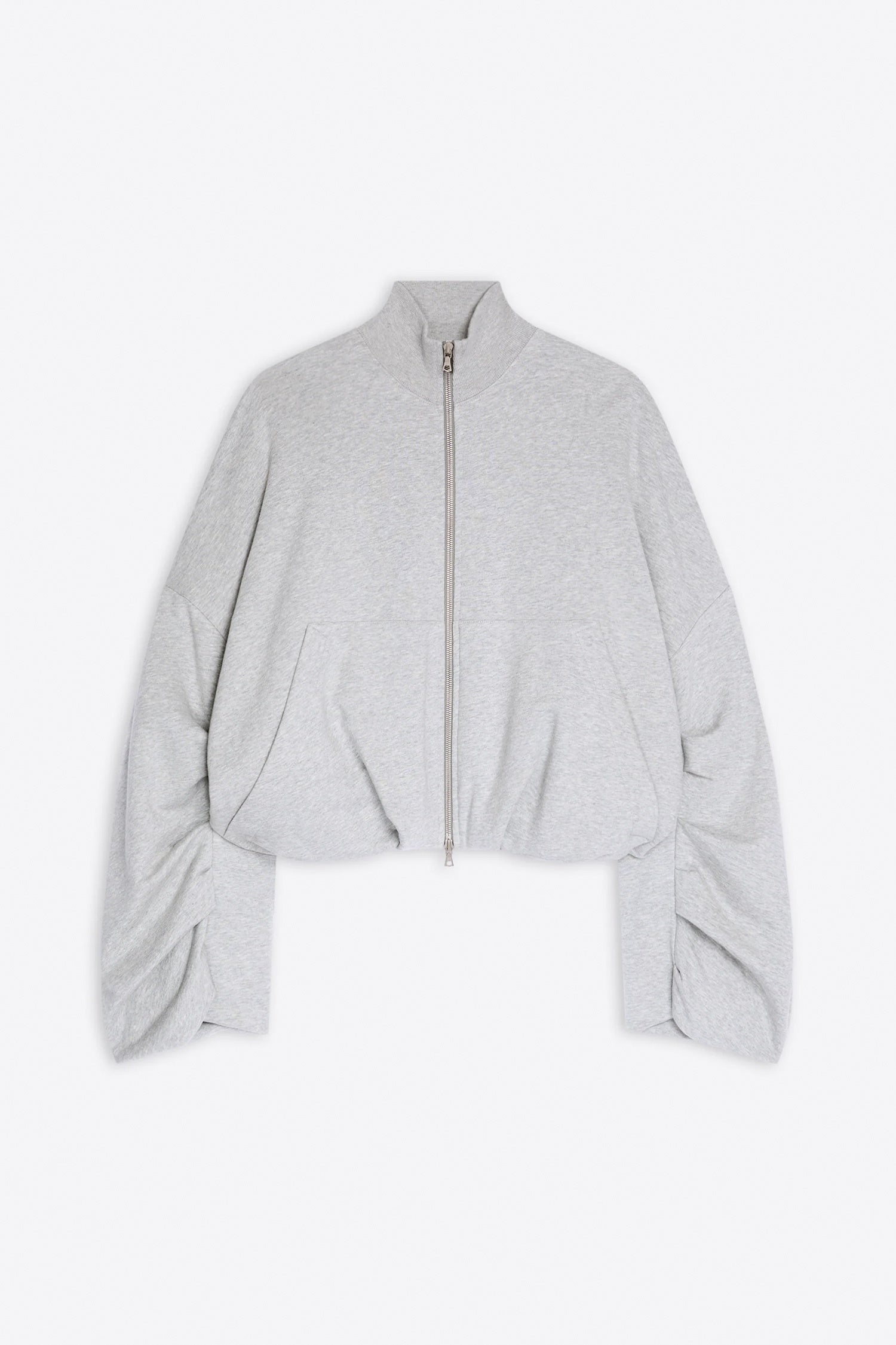 HAQUA ZIP JACKET IN GREY MELANGE, SS26