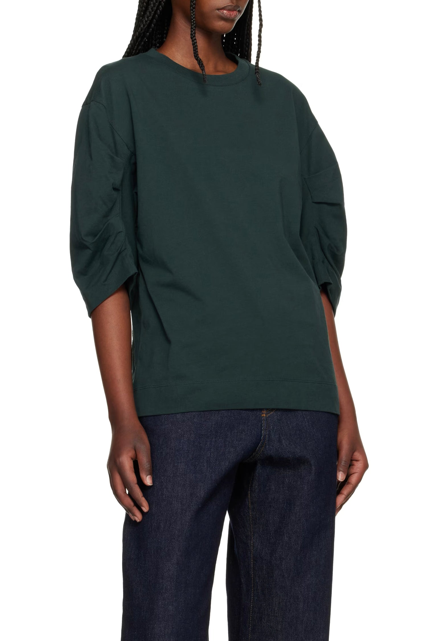 HEYNET T-SHIRT IN DARK GREEN, SS26