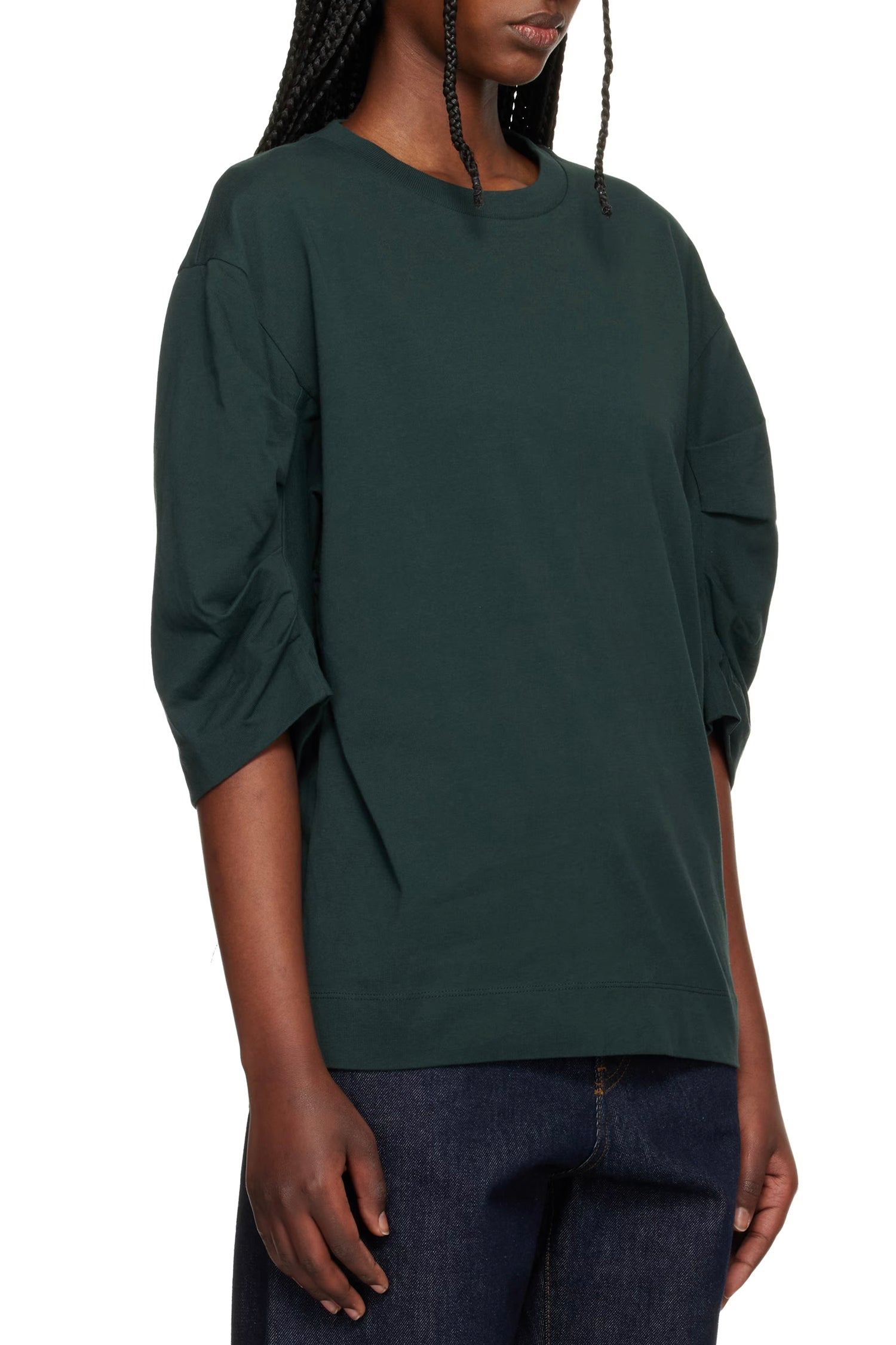 HEYNET T-SHIRT IN DARK GREEN, SS26