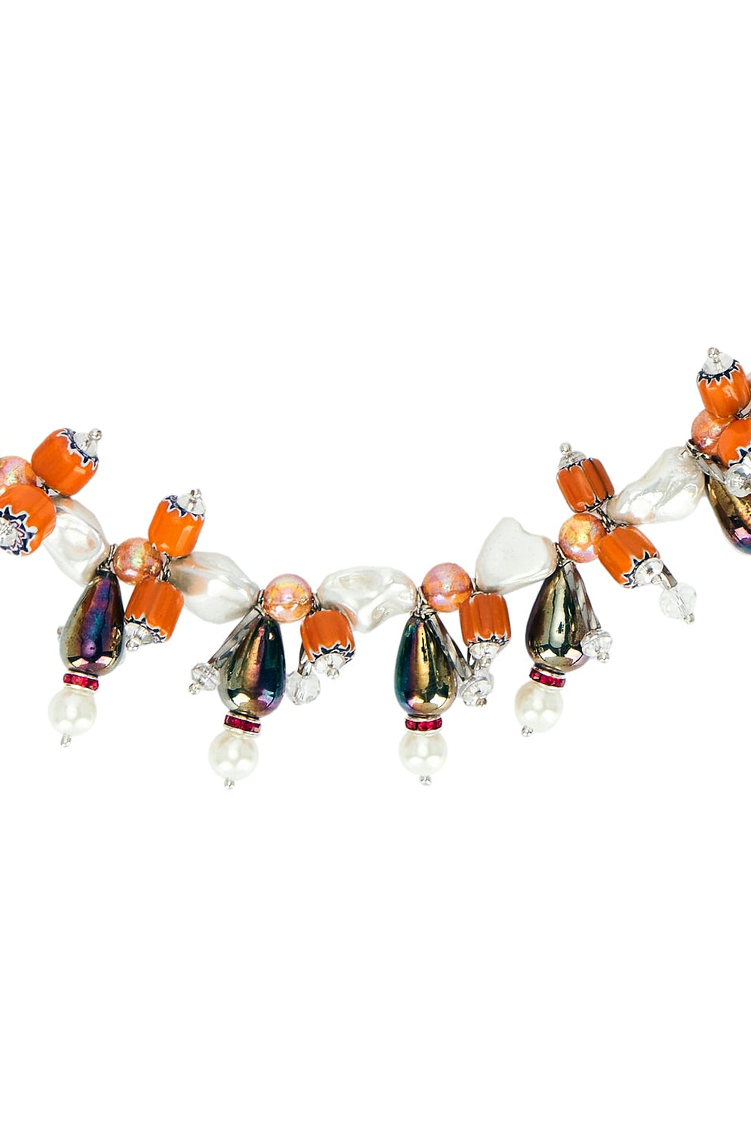 BEADED NECKLACE IN MANDARIN, SS26
