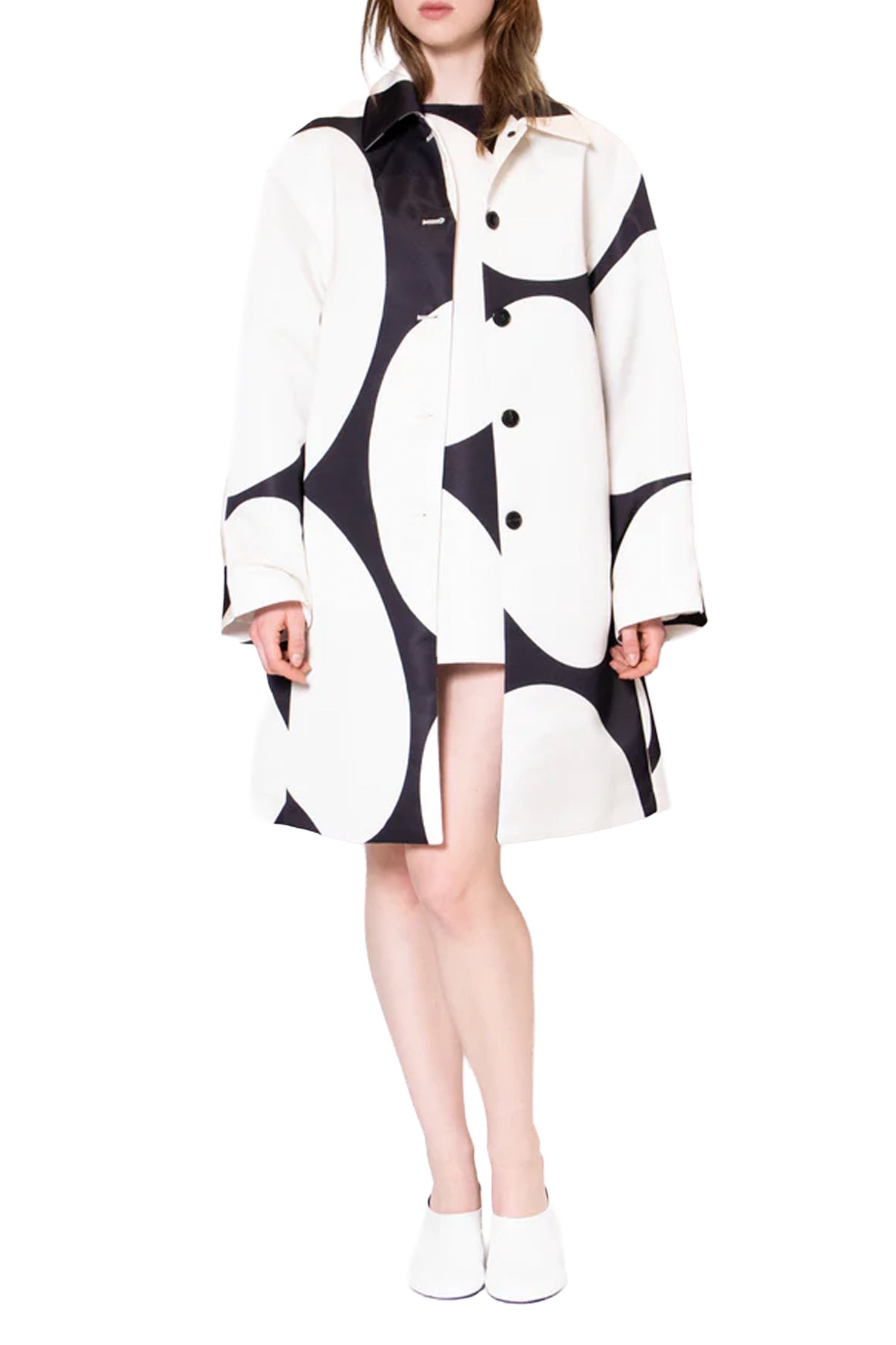 RONDERO A-LINE COAT IN BLACK, SS26