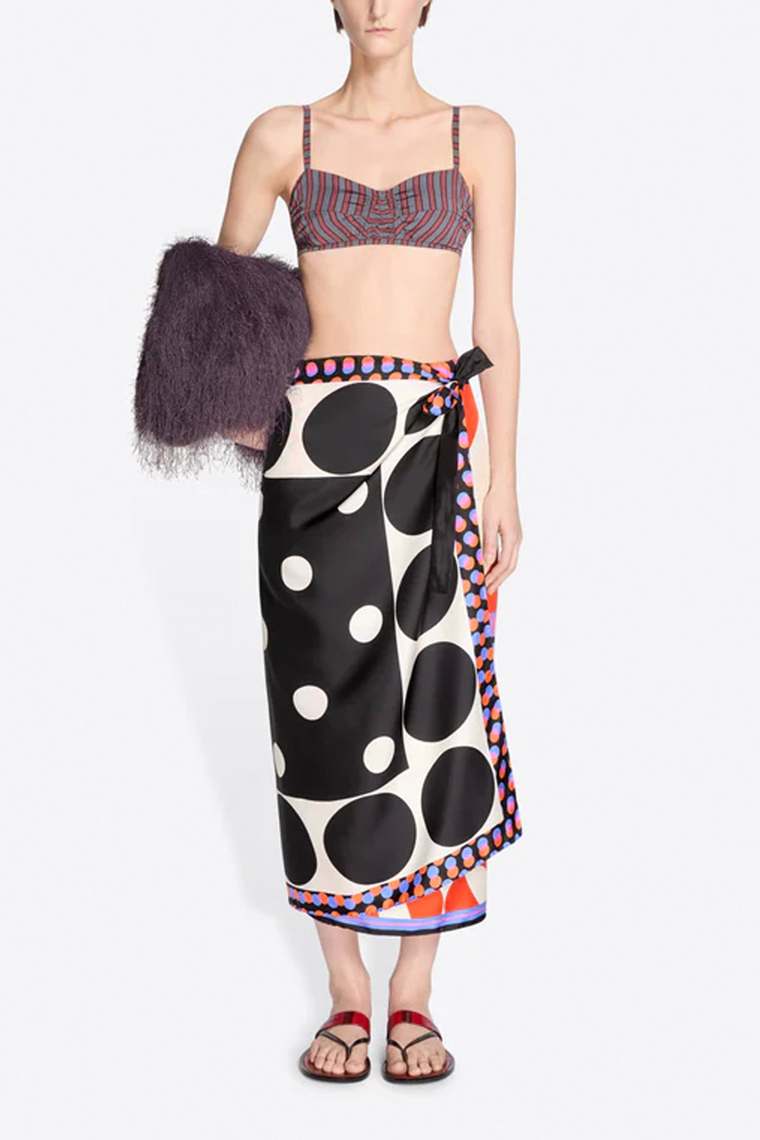 SCARFY LONG WRAP SKIRT IN DESSIN A, SS26