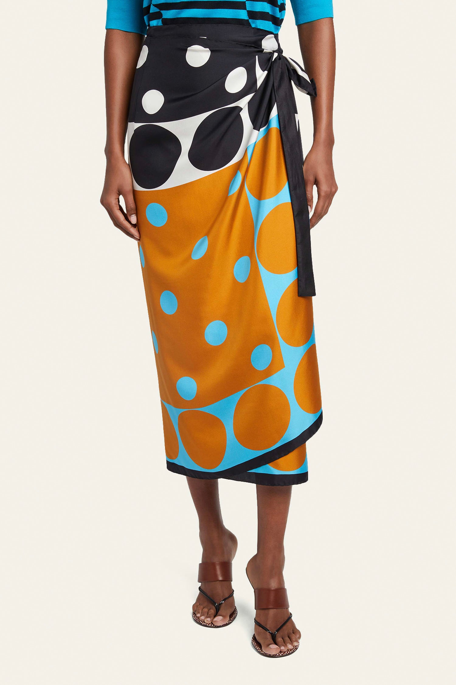 SCARFY LONG WRAP SKIRT IN DESSIN D, SS26