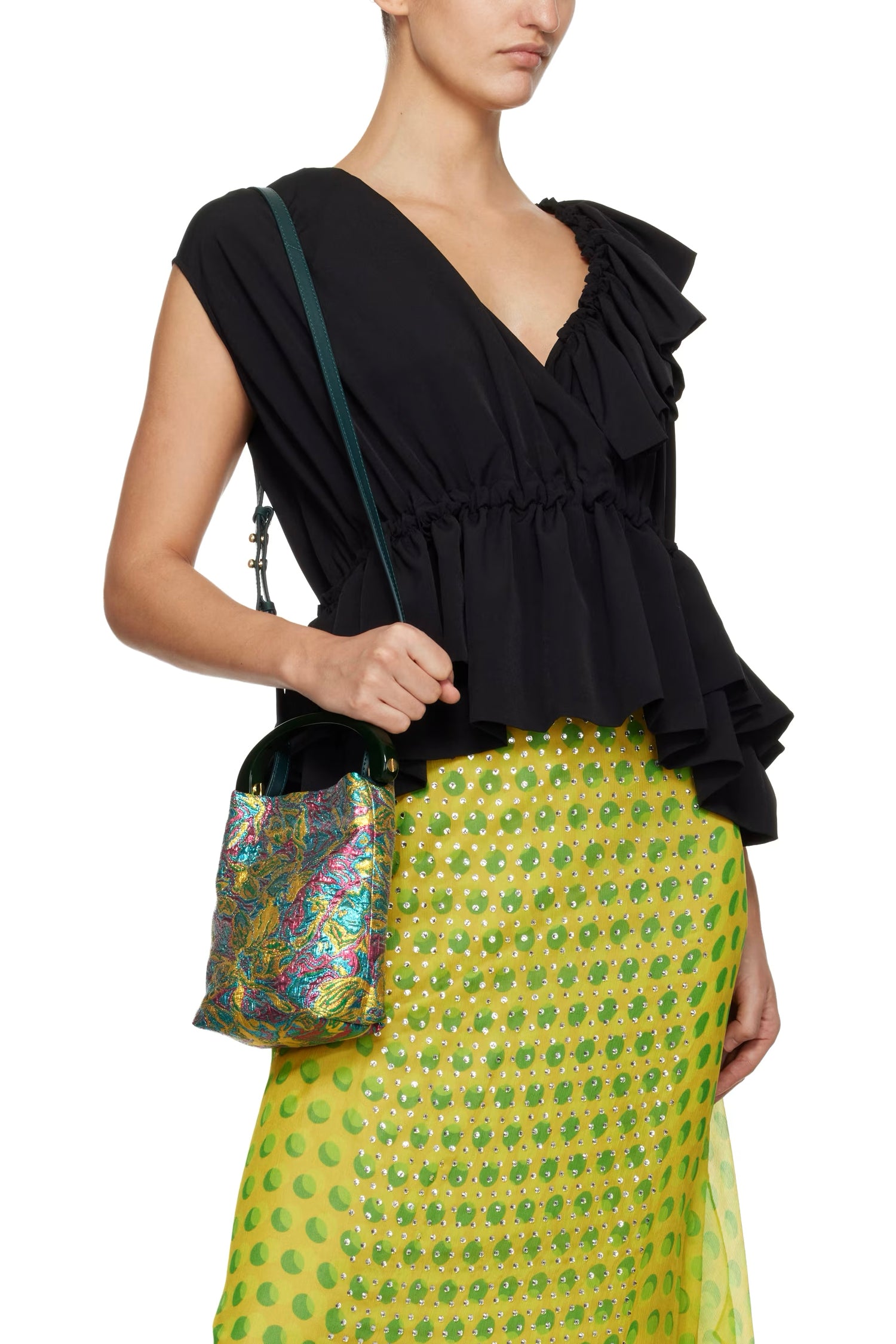 CRISP MICRO JACQUARD BAG IN LEMON, SS26