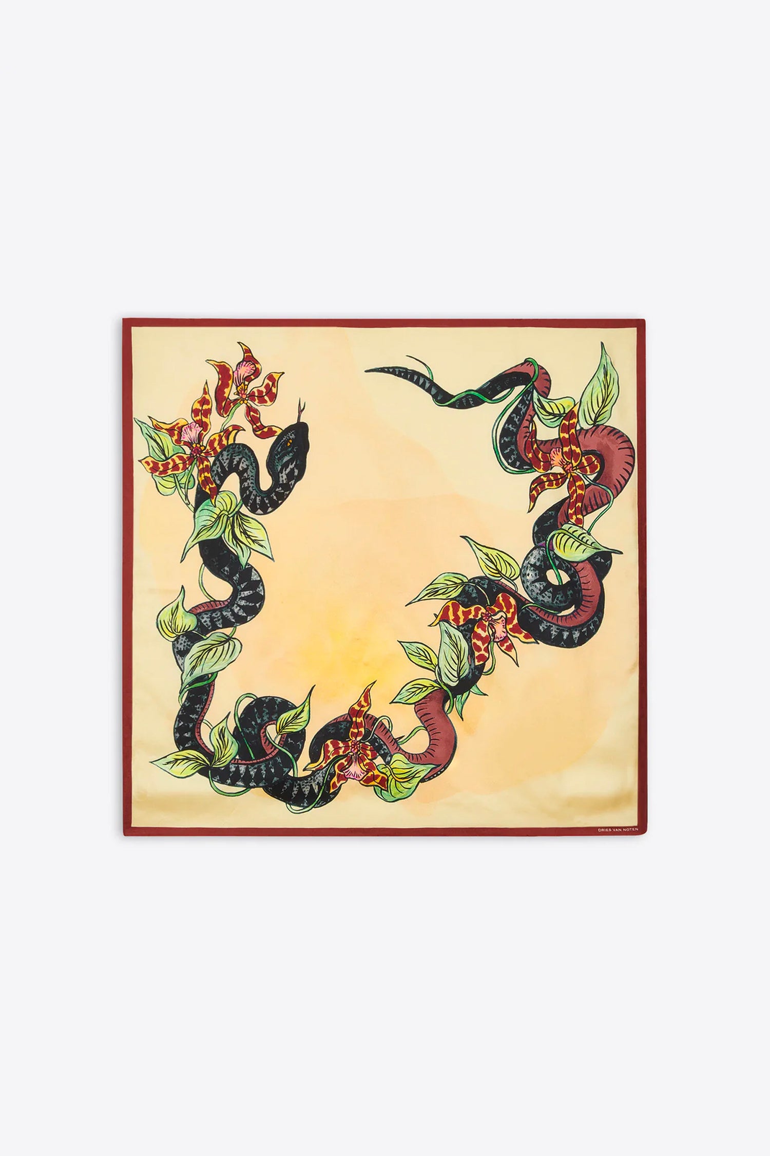 FAN SCARF IN SNAKE PRINT,AW23/24