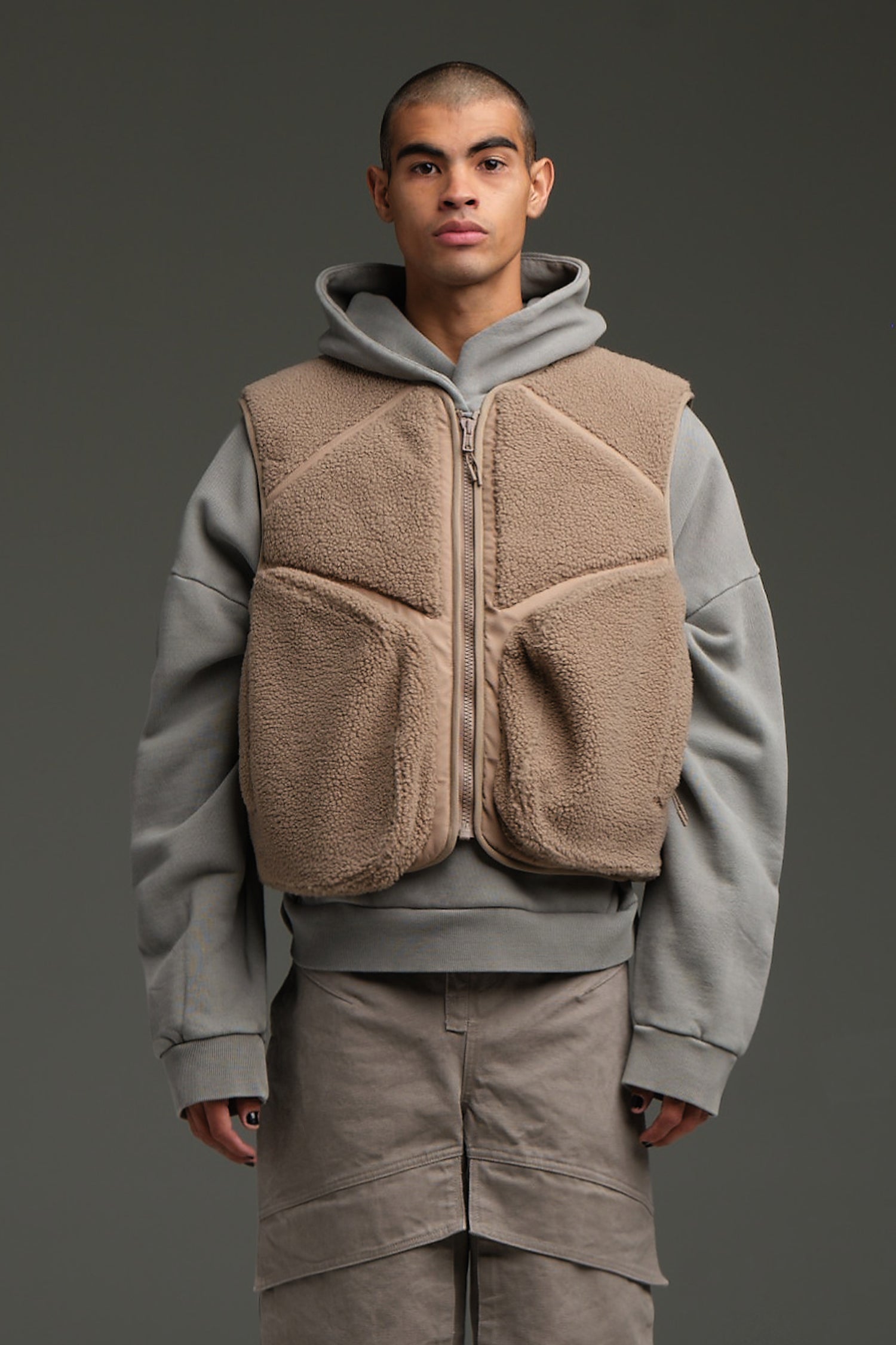 FLUFFY VEST IN WHEAT DROP 4 Zambesi Store