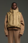 GRID VEST IN CAMEL, DROP 4