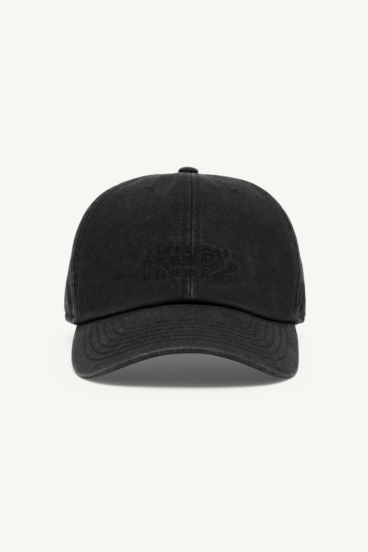 MM6 LOGO HAT IN WASHED BLACK, SS25 - Zambesi Store