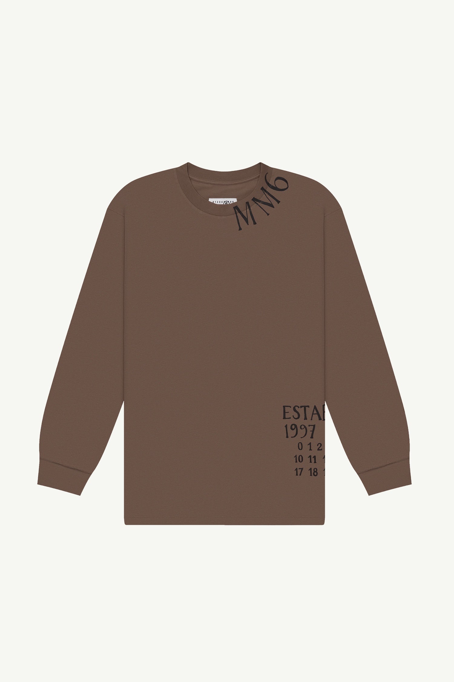 NUMERIC LONG SLEEVE T IN BROWN, SS25