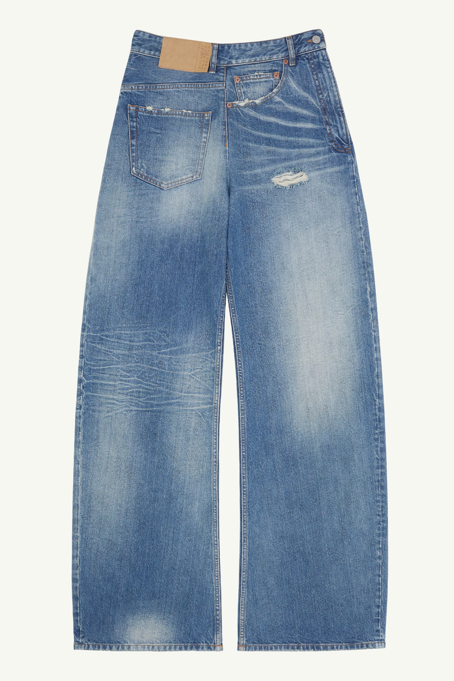 【関税&送料込】Mm6 Bianchetto-Treated Denim Jeans MM6 Maison Margiela Jeans for Women | FARFETCH CA