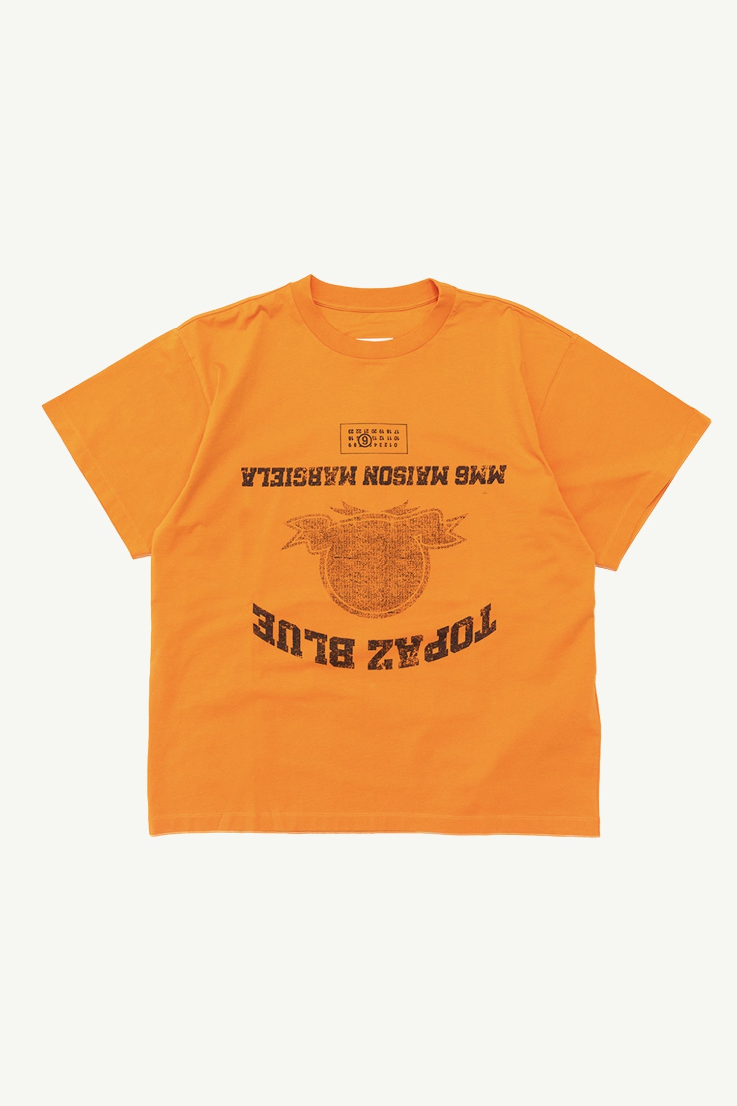 【関税込み】MM6 Maison Margiela オレンジ Topaz Blue Tシャツ MM6 Maison Margiela Orange Topaz Blue T-shirt MM6 Maison