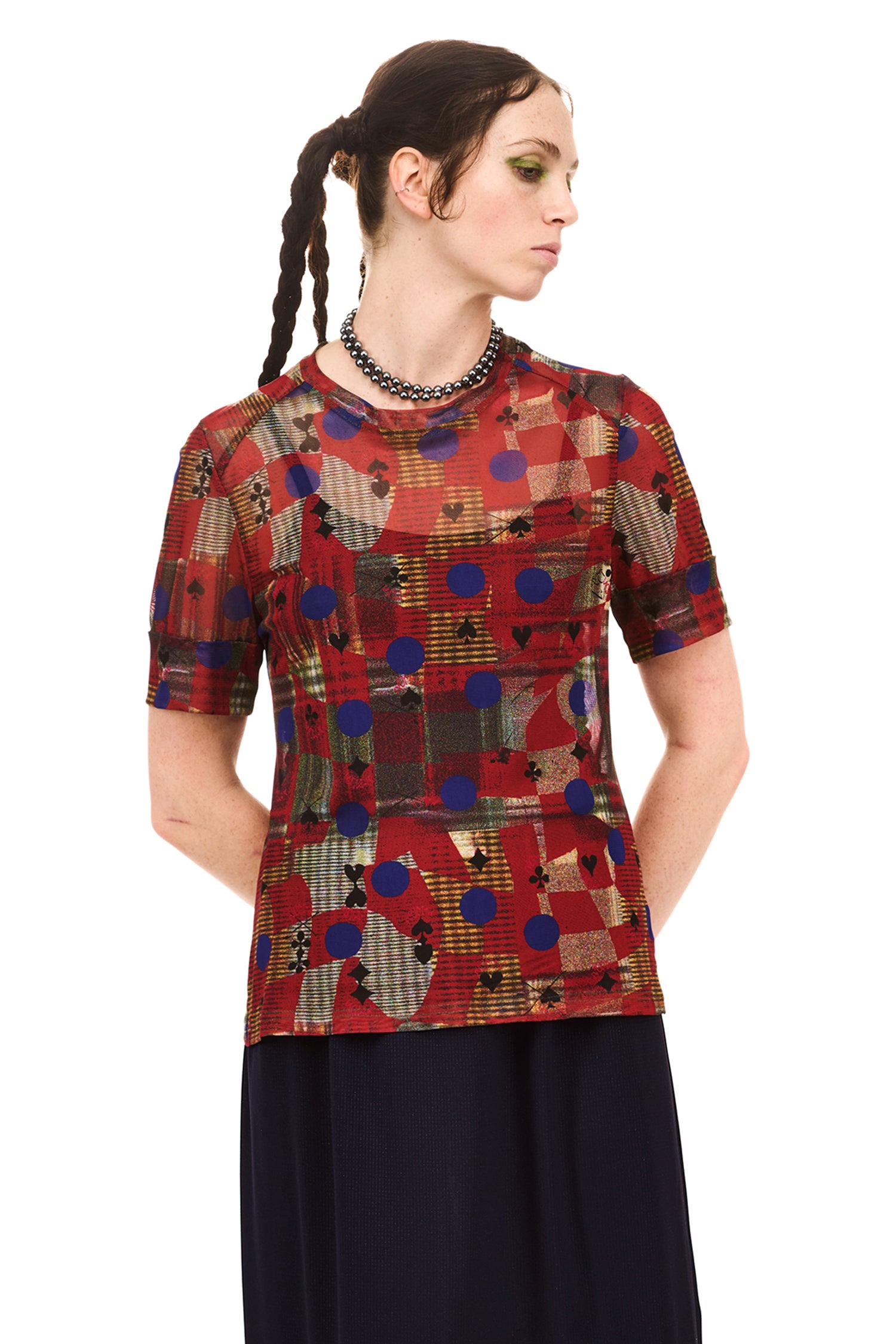 ARCHIVE SHORT SLEEVE IN PATCHED PRINT, SS26