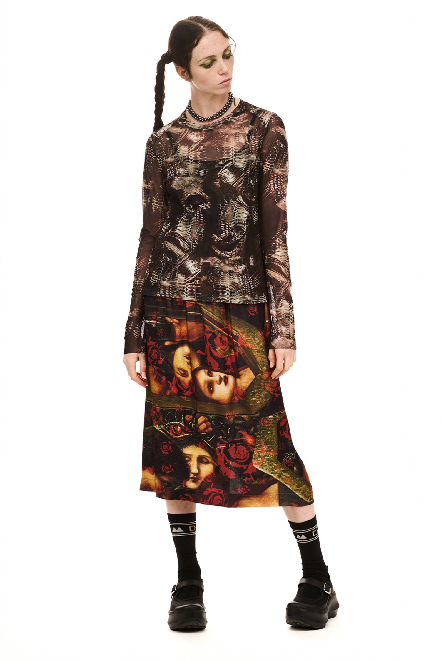 FOREVER SKIRT IN THREE SISTERS PRINT, SS26