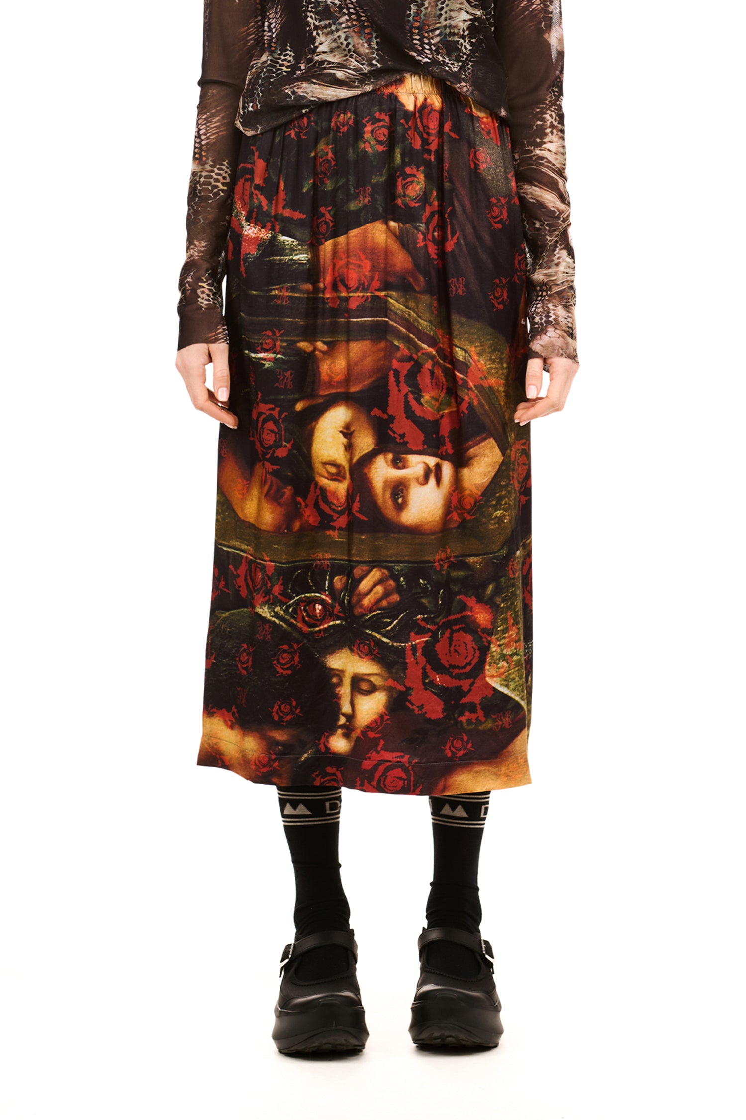 FOREVER SKIRT IN THREE SISTERS PRINT, SS26