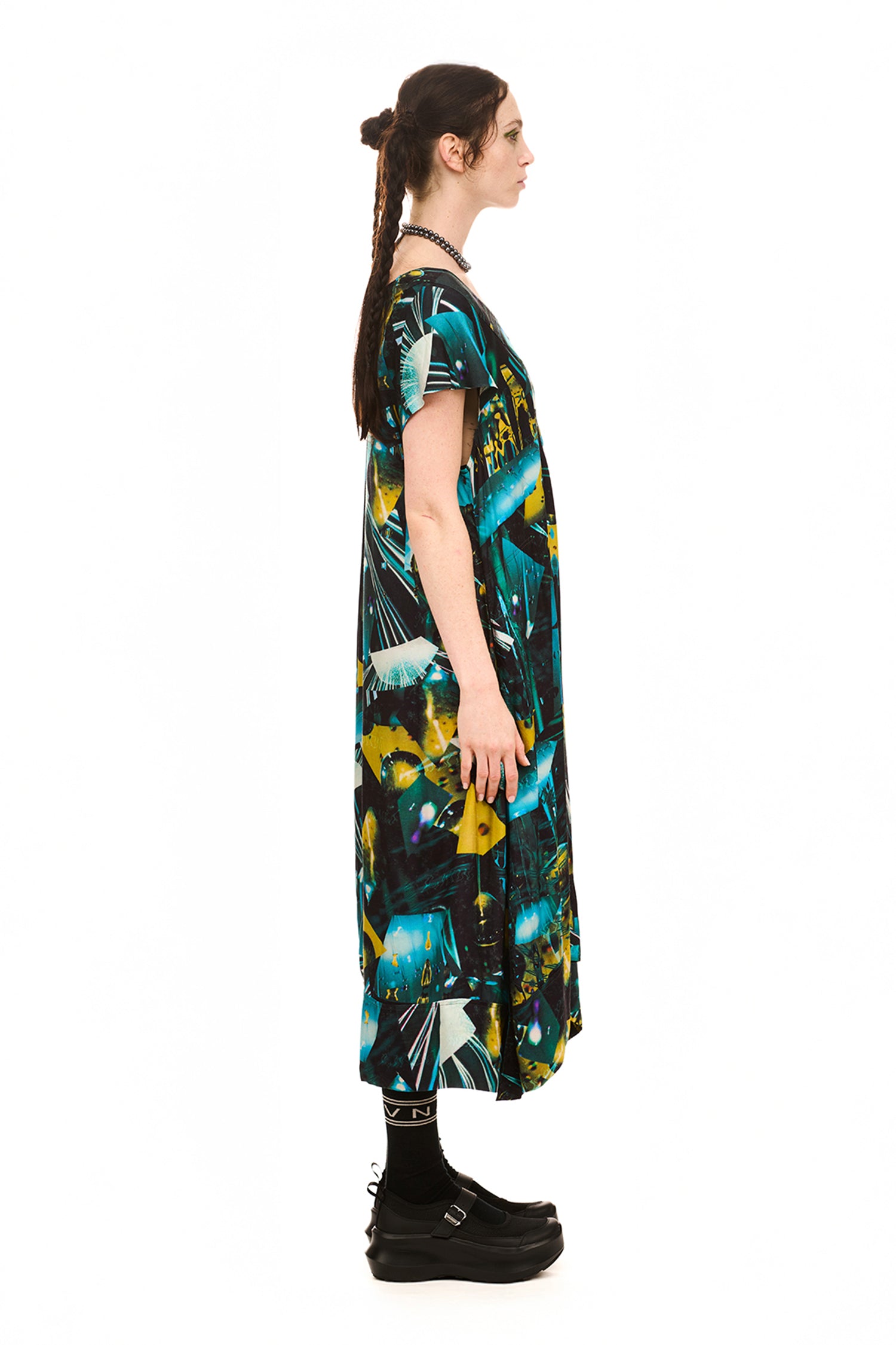 GEMINI DRESS IN SCIFI PRINT, SS26