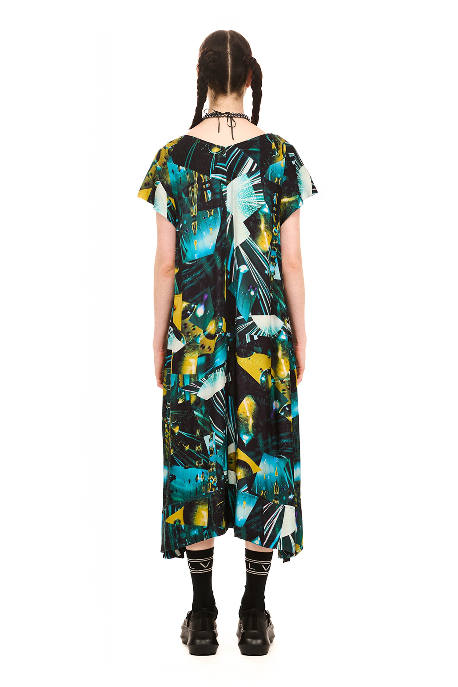 GEMINI DRESS IN SCIFI PRINT, SS26