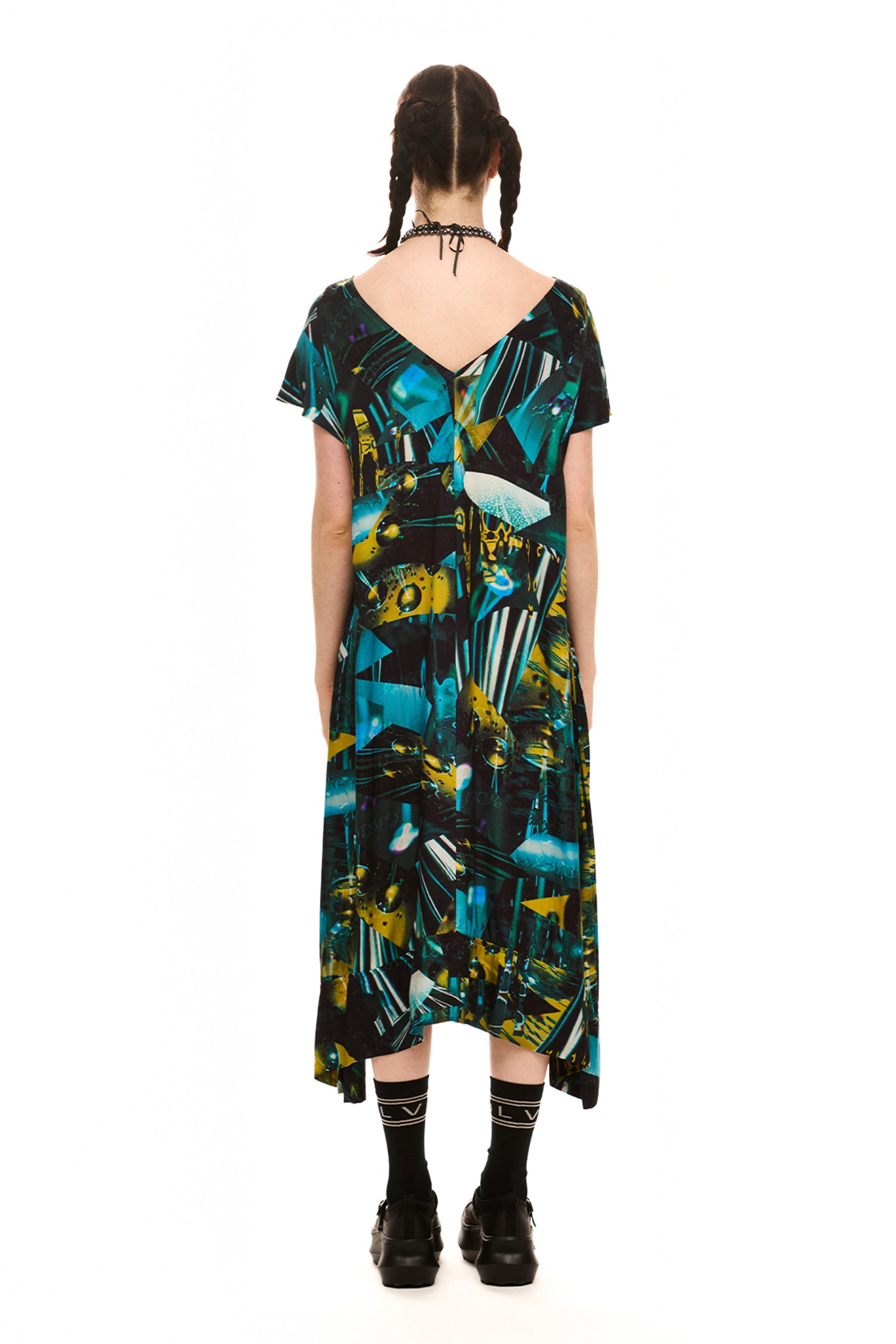 GEMINI DRESS IN SCIFI PRINT, SS26