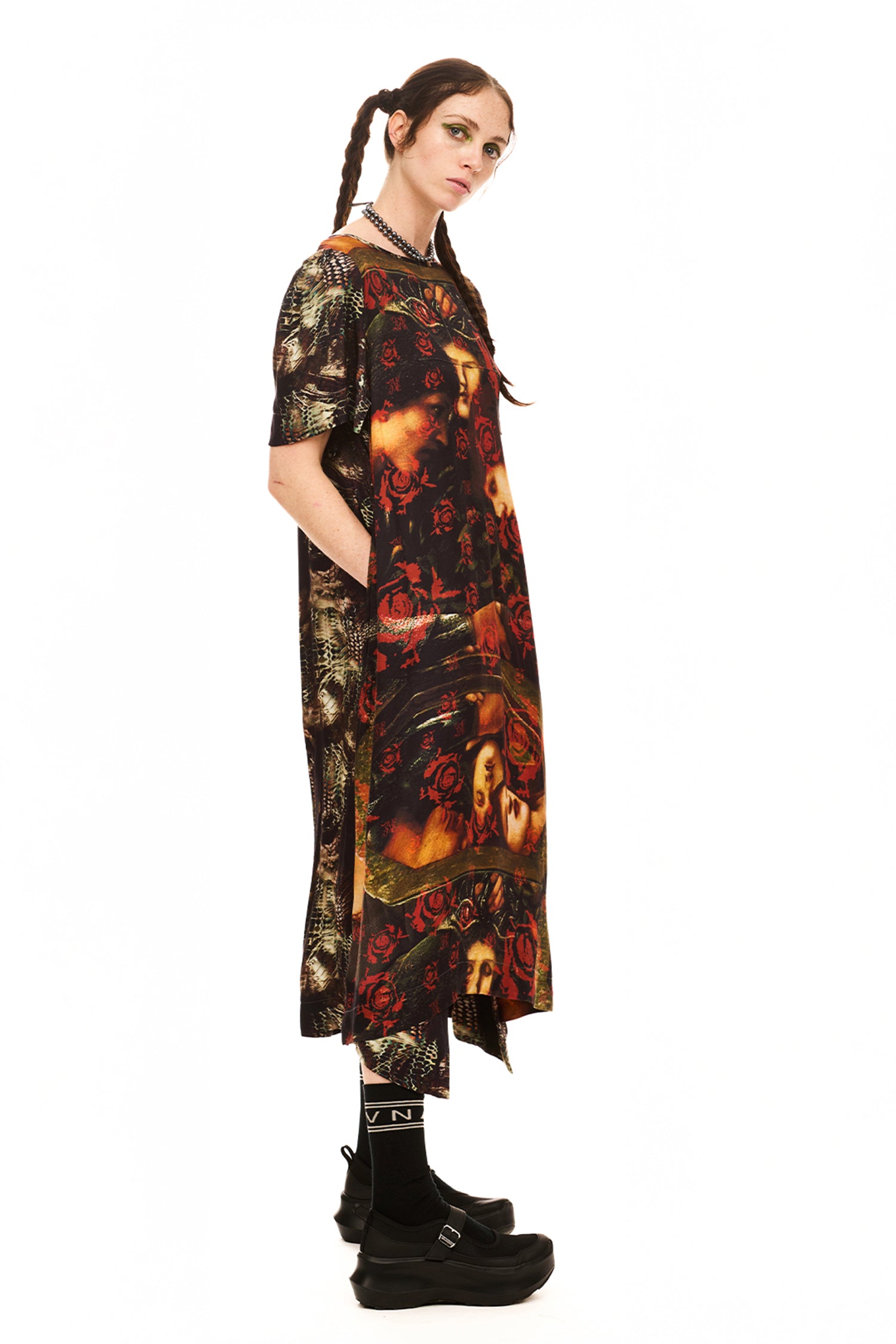 JANUS DRESS IN THREE SISTERS PRINT MIX, SS26