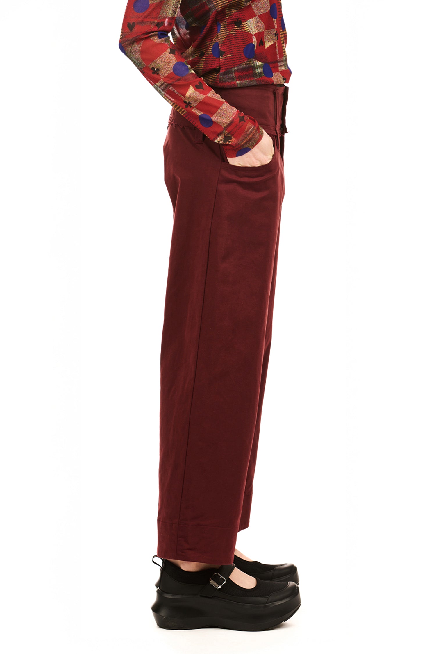 NOVEL TROUSER IN OXBLOOD, SS26