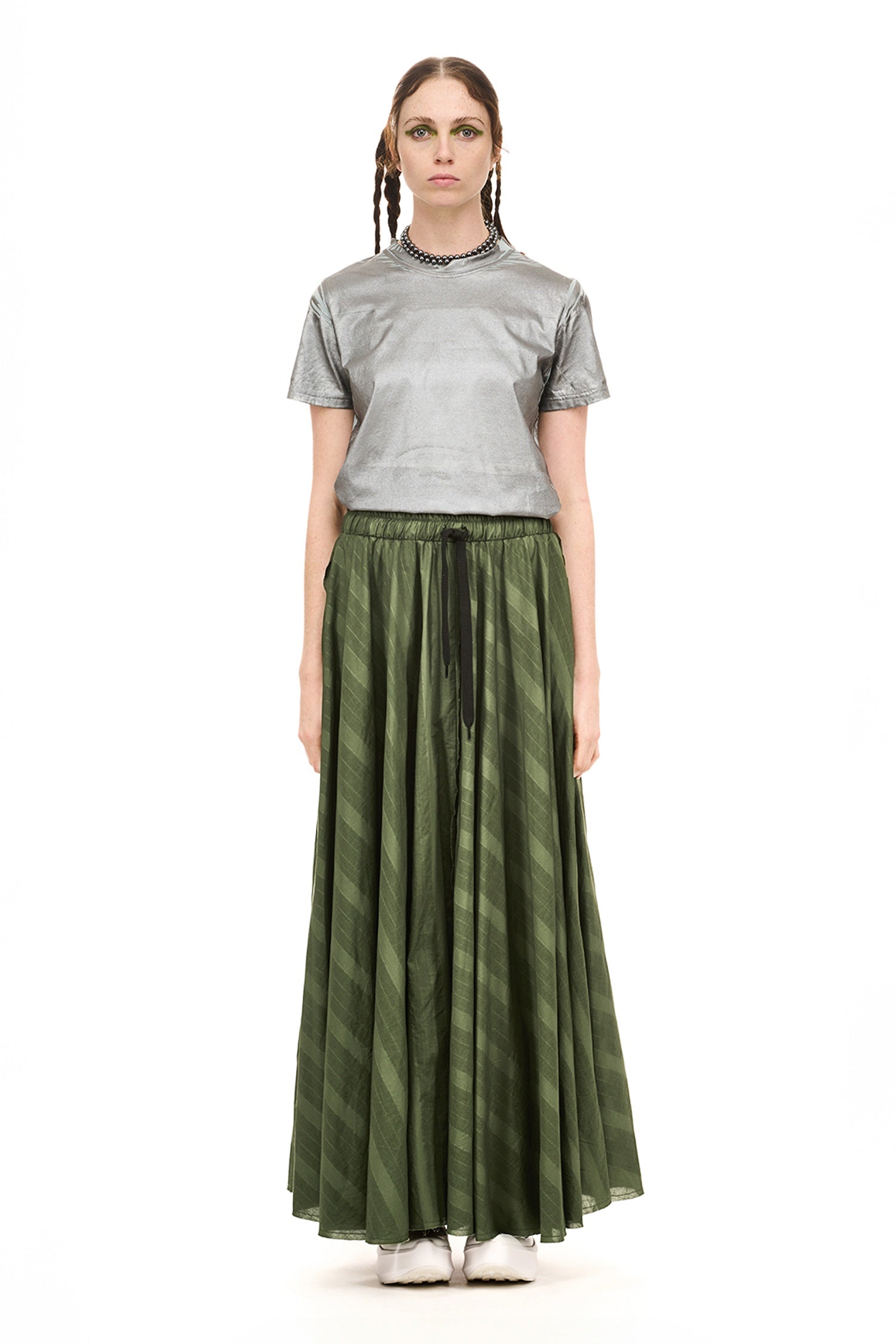 SAGA SKIRT IN GREEN OLIVE, SS26
