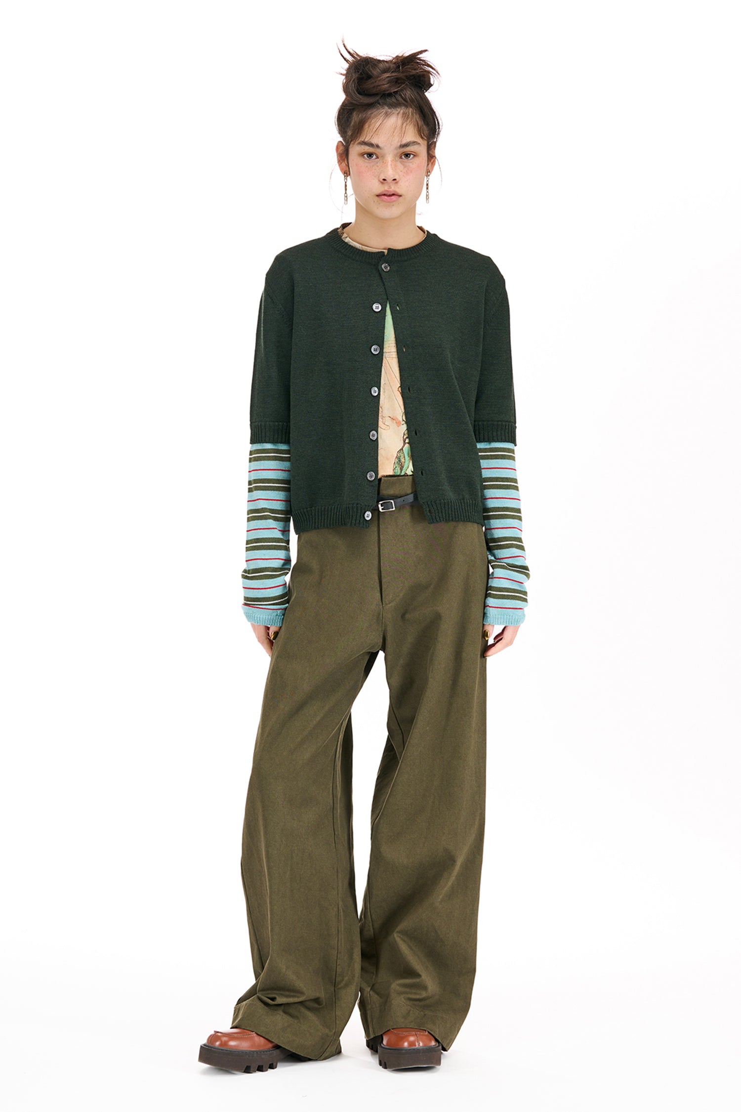 SOPHOMORE CARDIGAN IN MOSS, W25