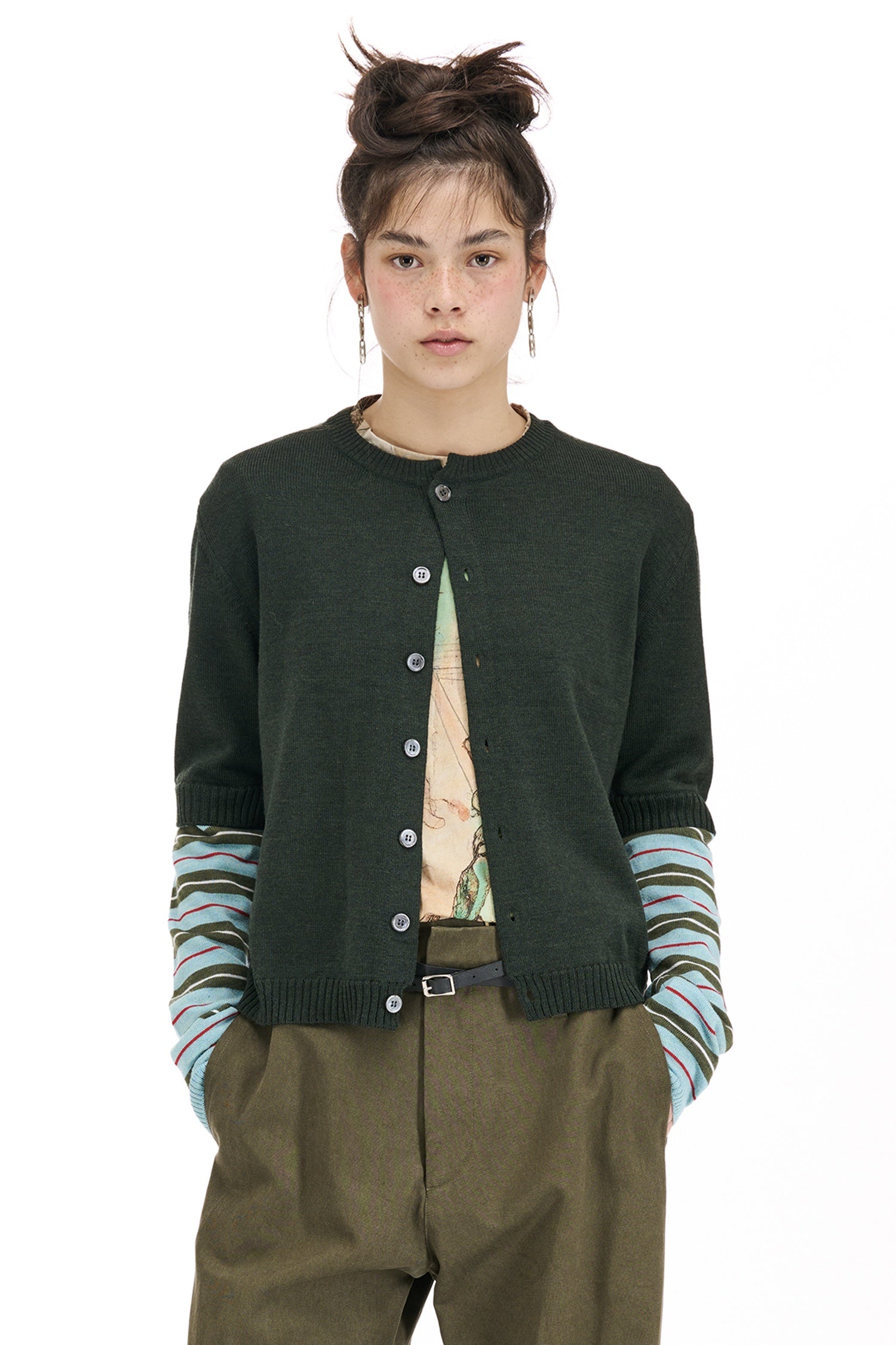 SOPHOMORE CARDIGAN IN MOSS, W25
