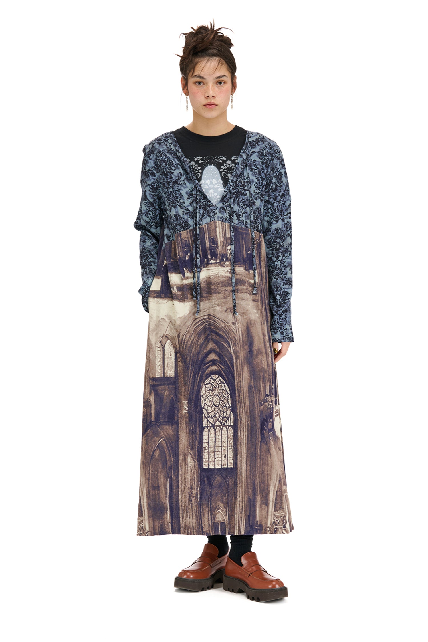 TUTORIAL DRESS IN GOTHIC MIX PRINT, W25