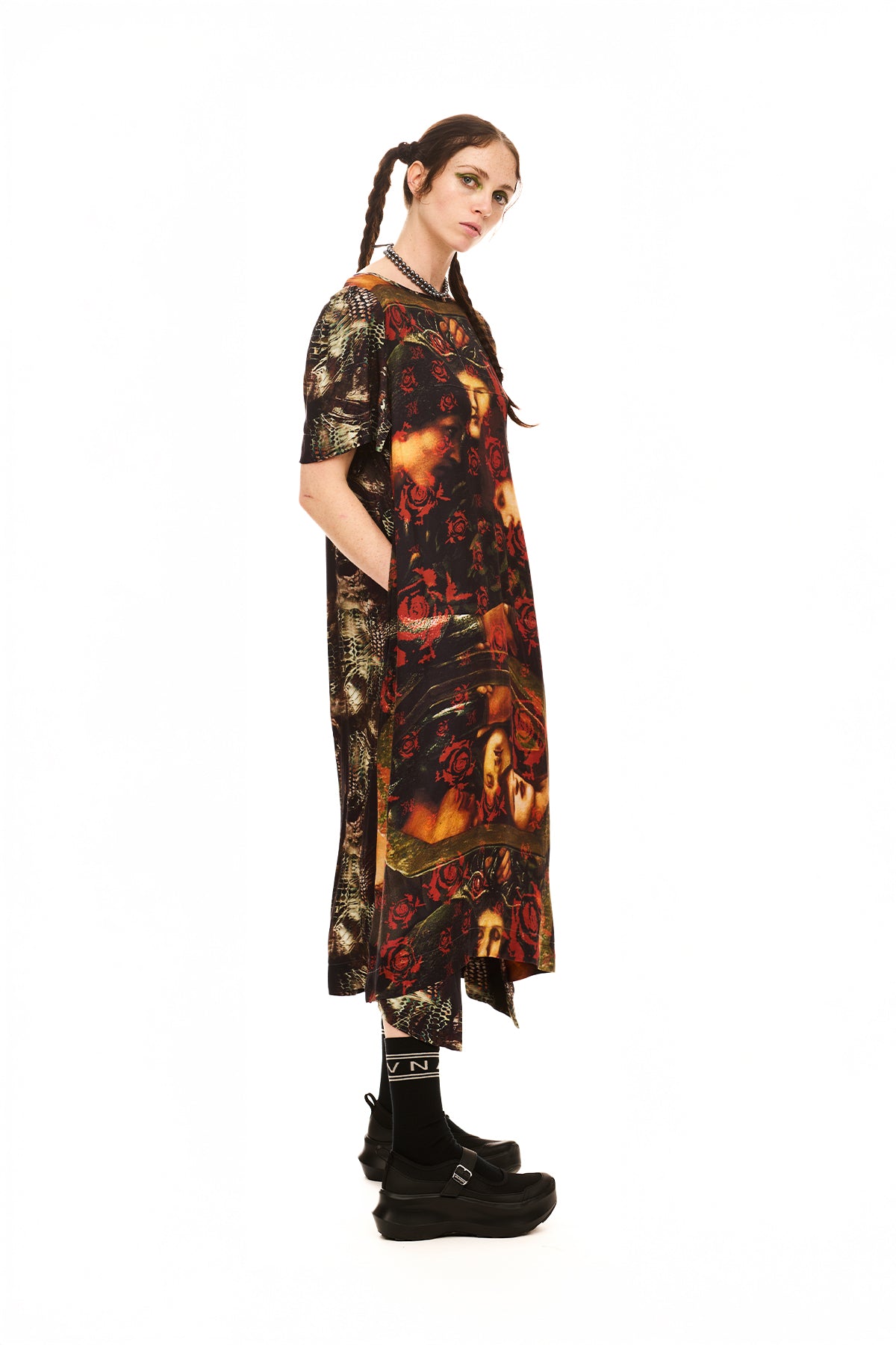 JANUS DRESS IN THREE SISTERS PRINT MIX, SS26