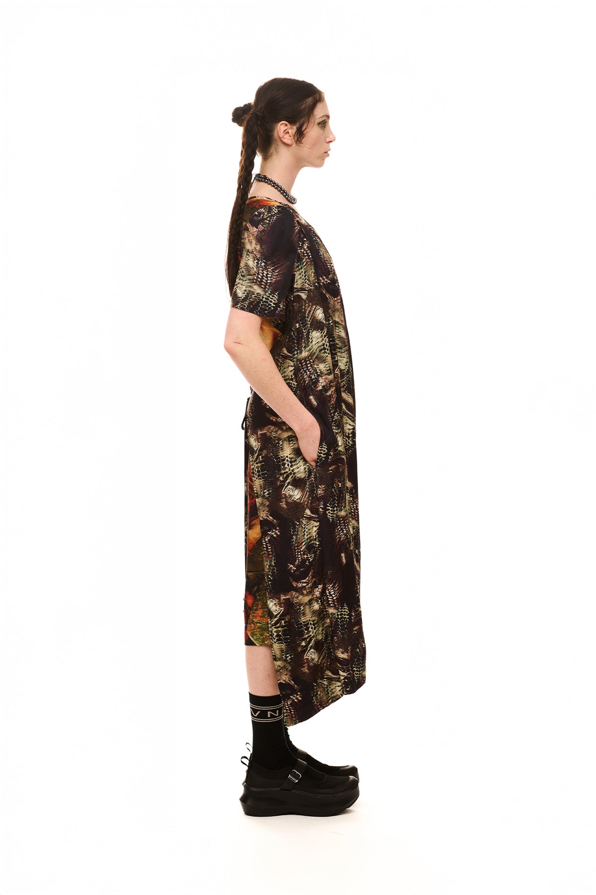 JANUS DRESS IN THREE SISTERS PRINT MIX, SS26