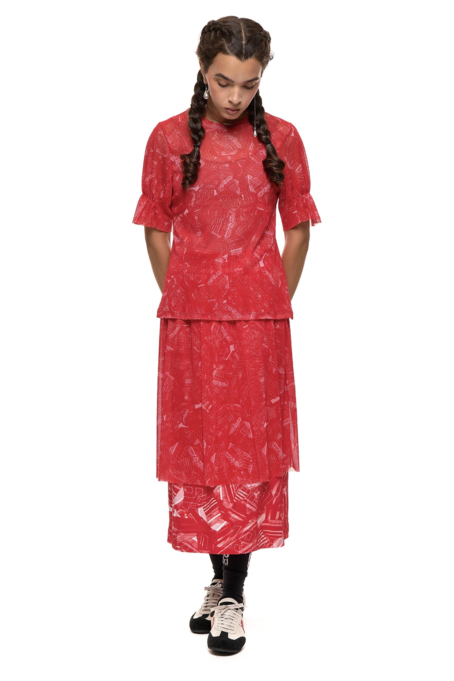 DOUBLES SKIRT IN KNOCKOUT PRINT, SS27