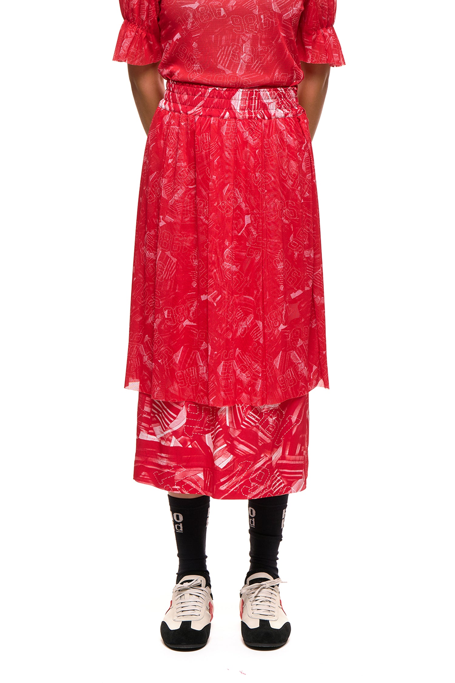 DOUBLES SKIRT IN KNOCKOUT PRINT, SS27